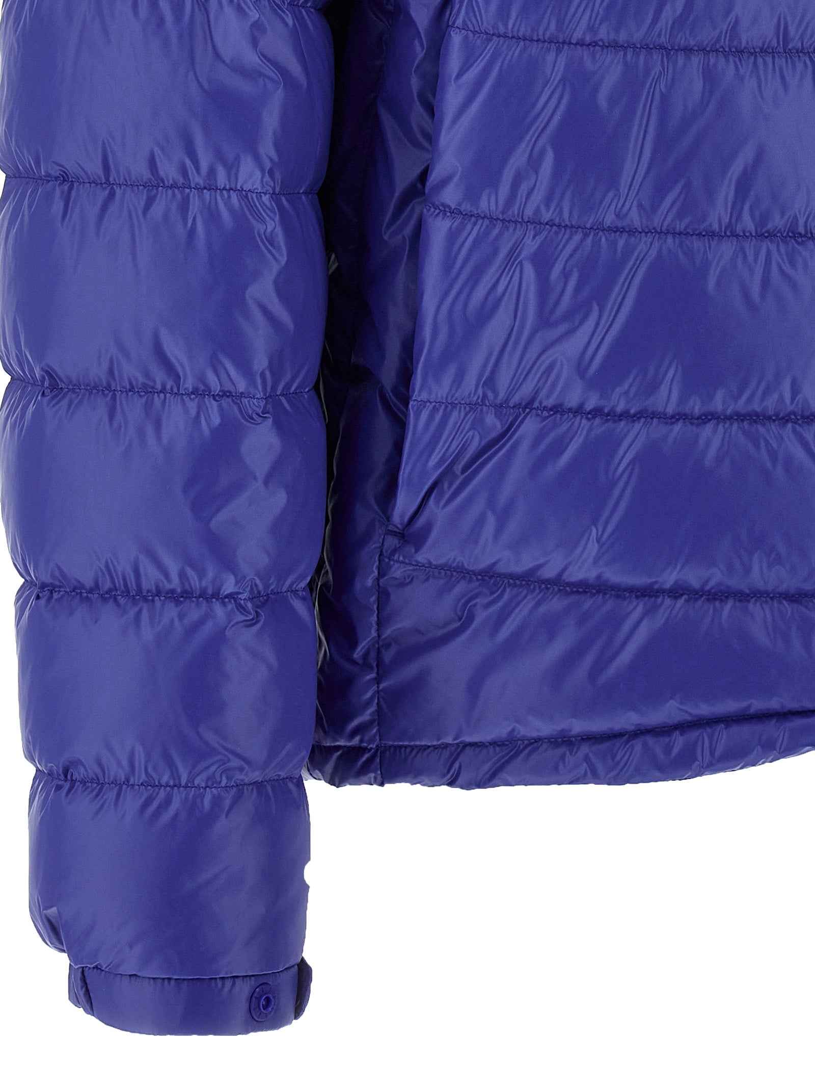 Moncler Blue Polyamide Full-Length Jacket