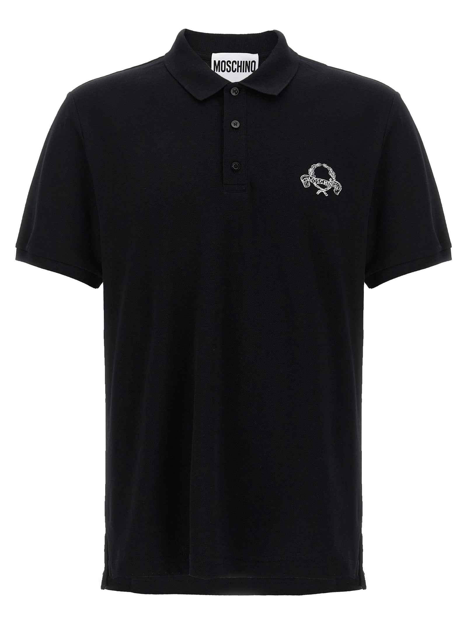 Moschino Black Cotton Polo Shirt