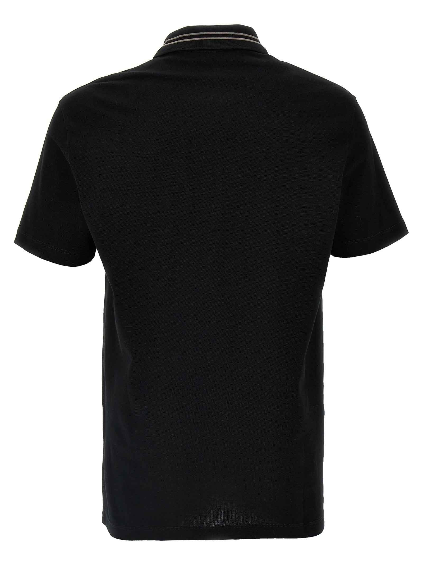 Versace Black Cotton Polo Shirt