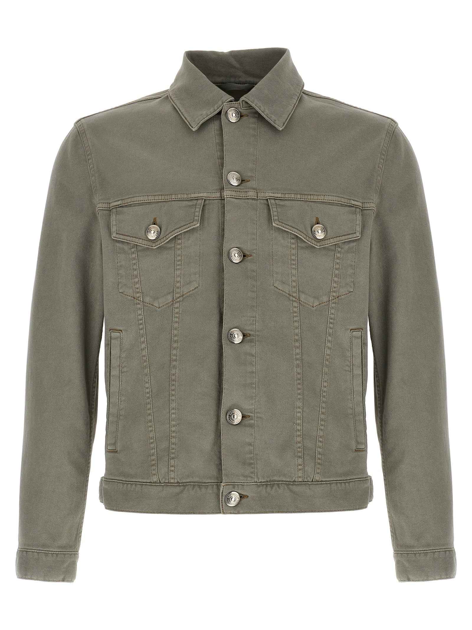Brunello Cucinelli Gray Cotton Denim Jacket