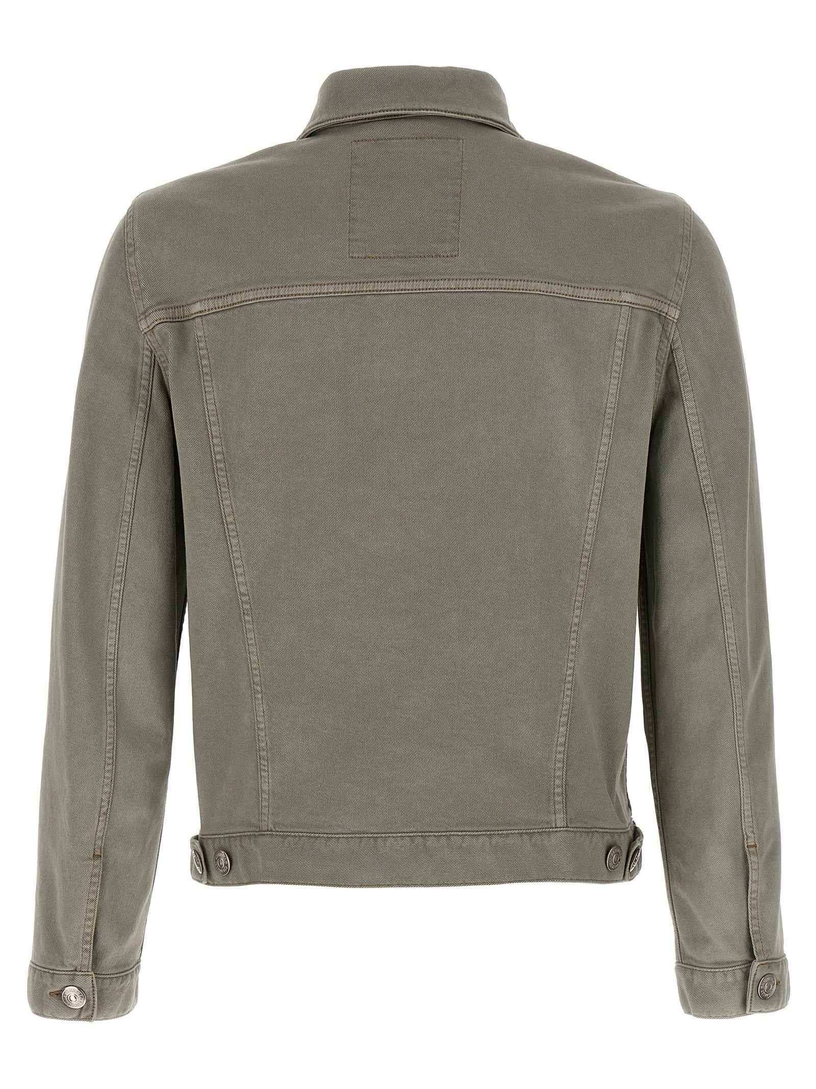 Brunello Cucinelli Gray Cotton Denim Jacket