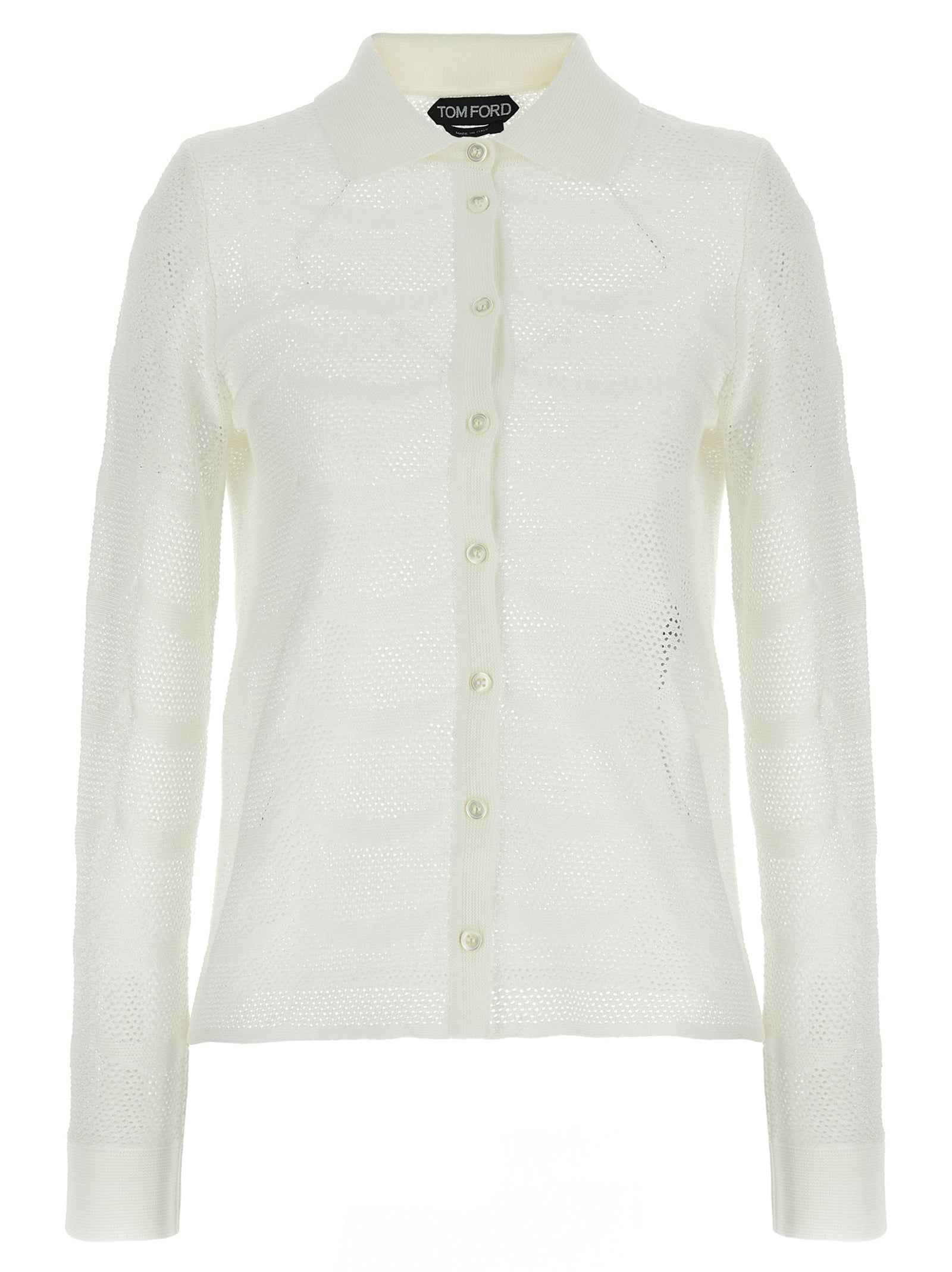 Tom Ford White Cotton Cardigan