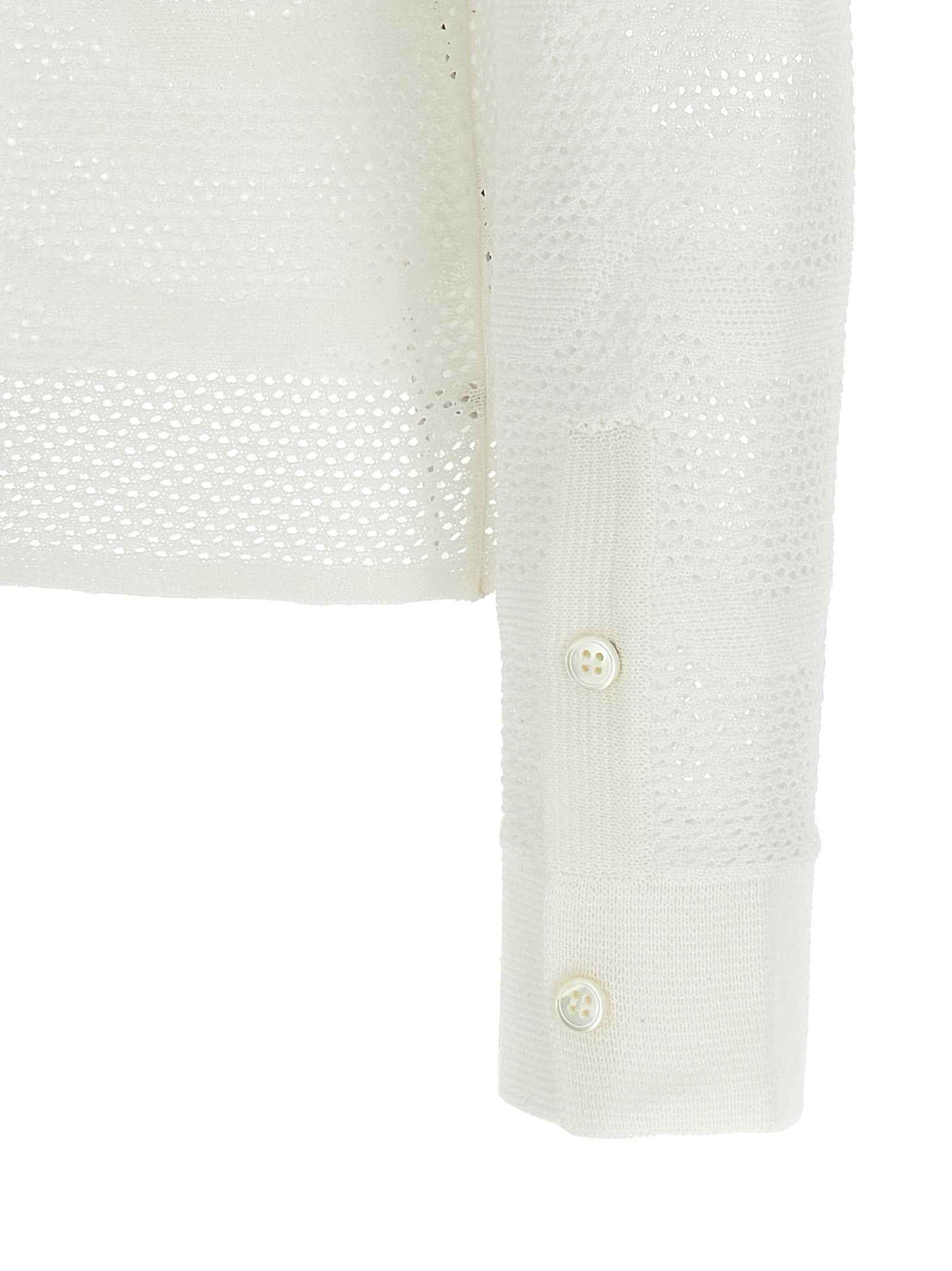 Tom Ford White Cotton Cardigan
