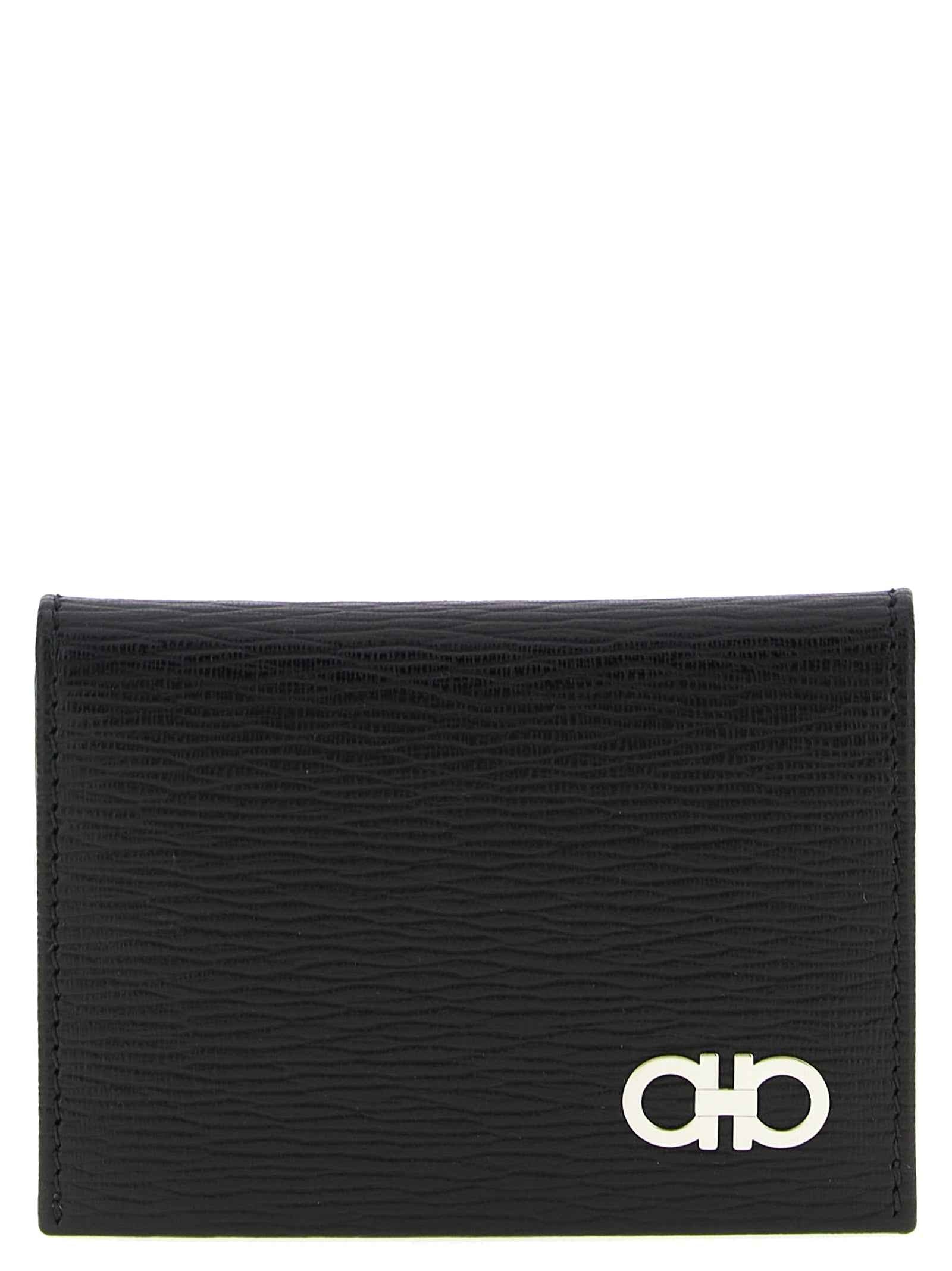 Ferragamo Black Calfskin Cardholder