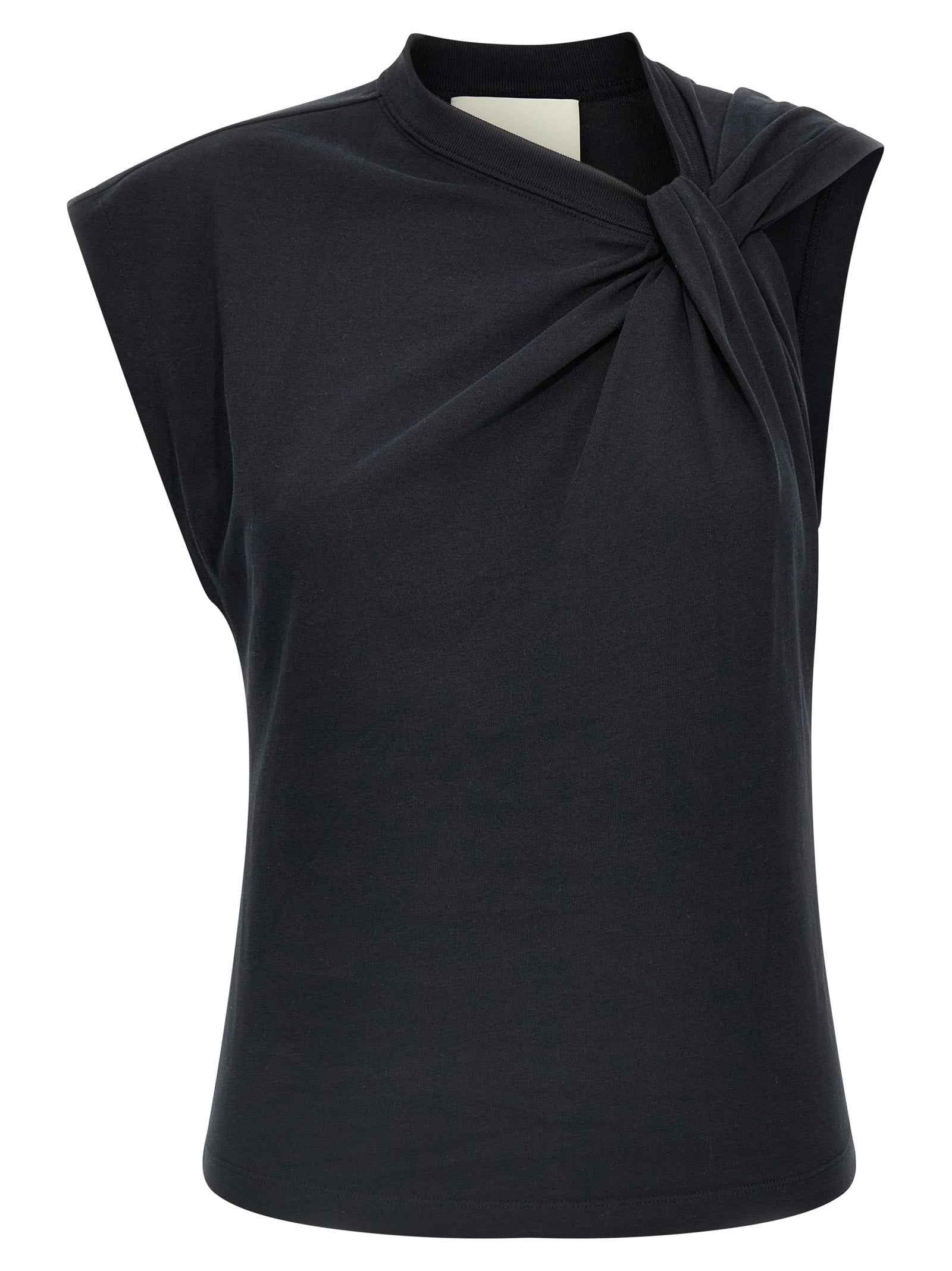 Isabel Marant Black Cotton Sleeveles T-Shirt