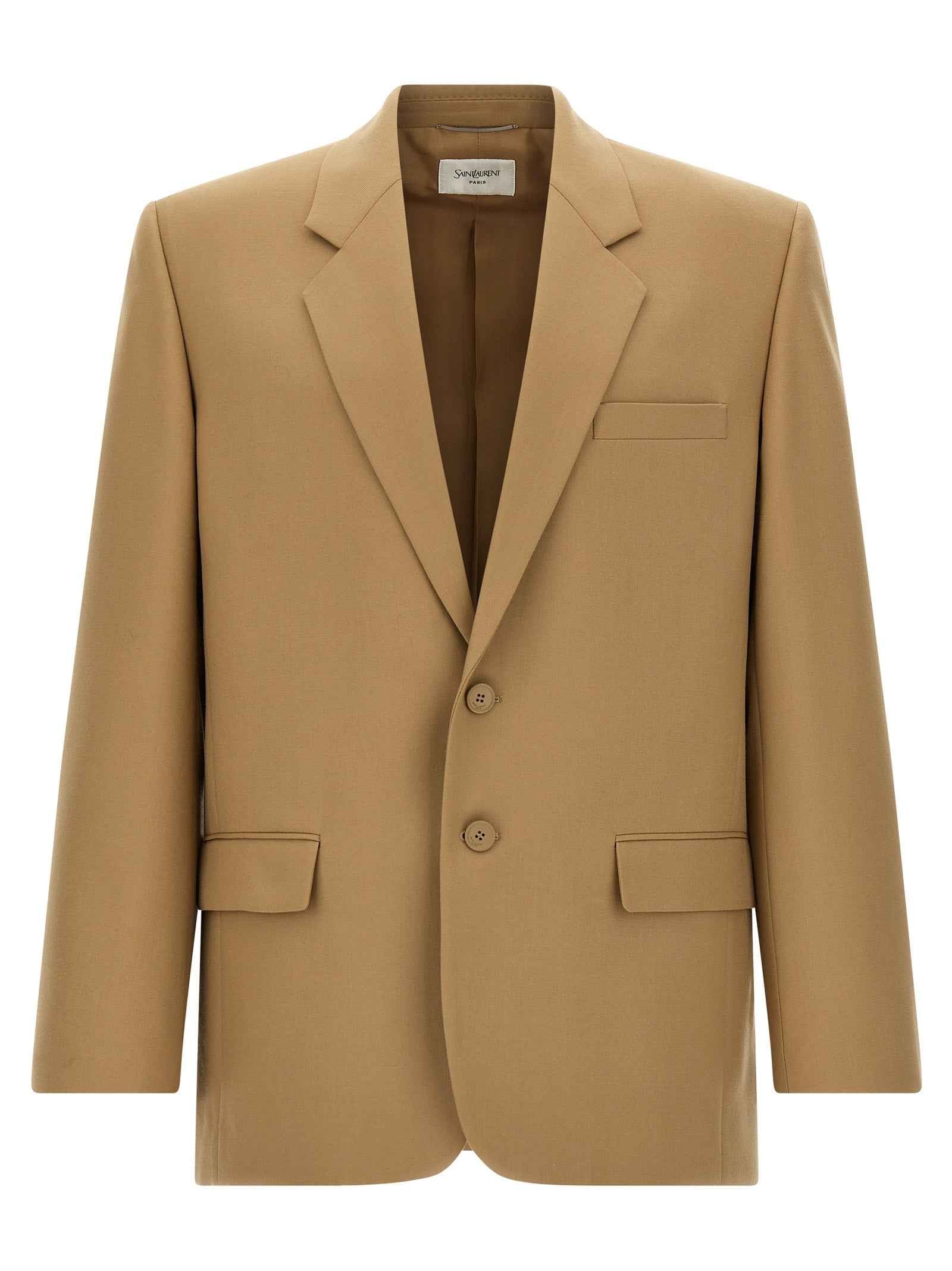 Saint Laurent Beige Wool Blazer