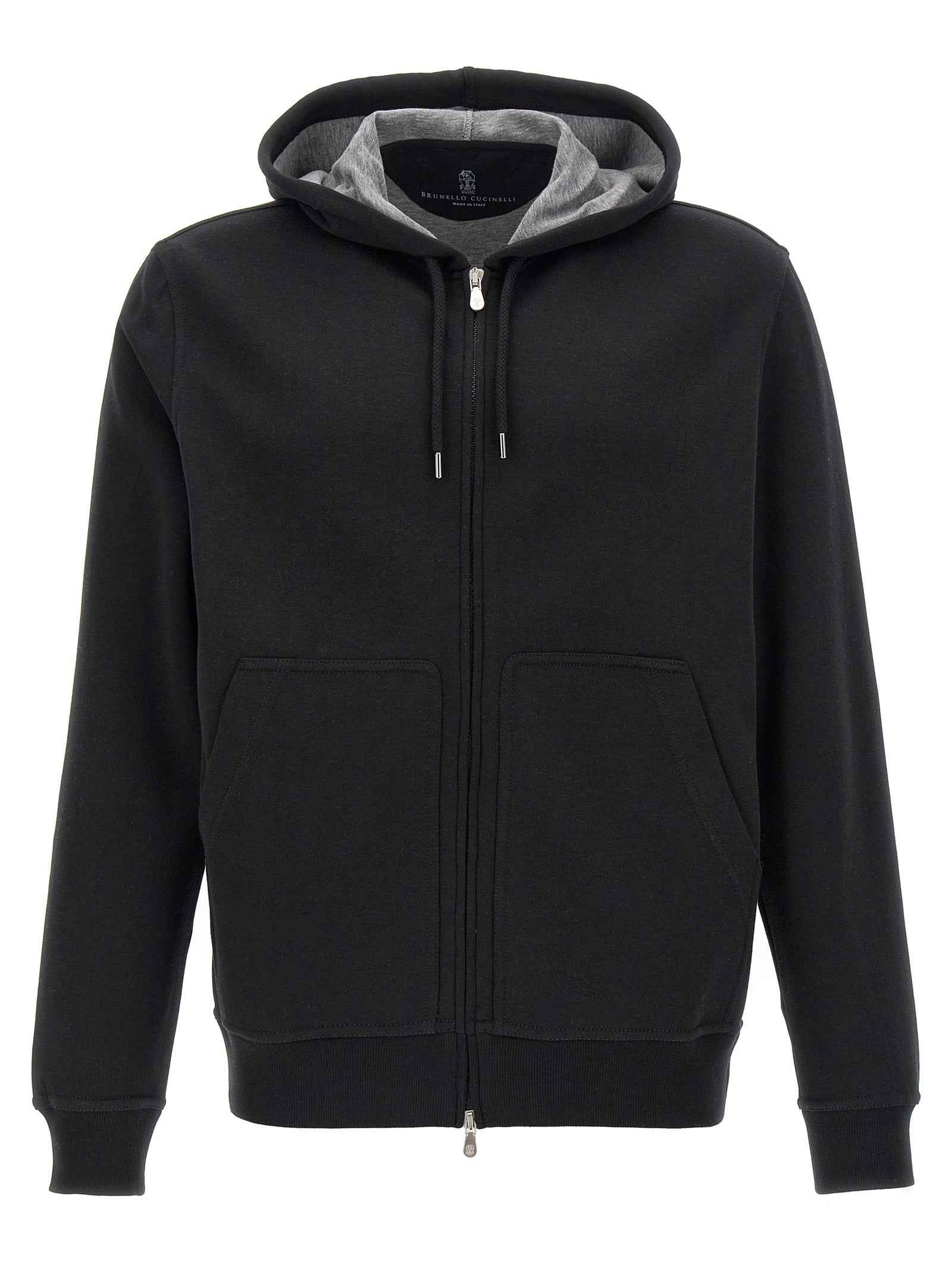 Brunello Cucinelli Black Cotton Sweatshirt