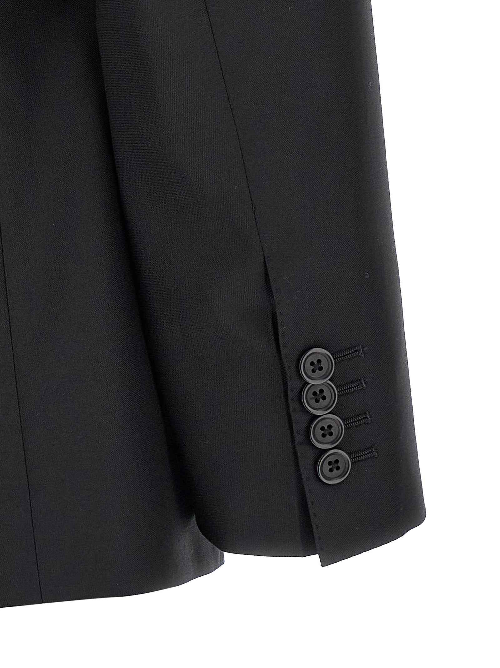 Dolce & Gabbana Black Virgin Wool Two-Piece Suit