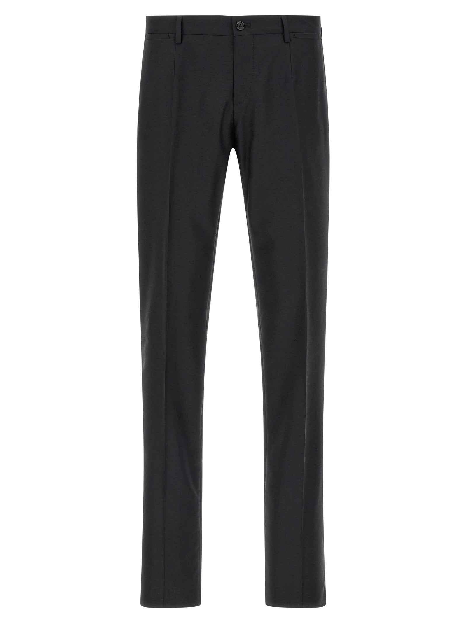 Dolce & Gabbana Black Virgin Wool Two-Piece Suit