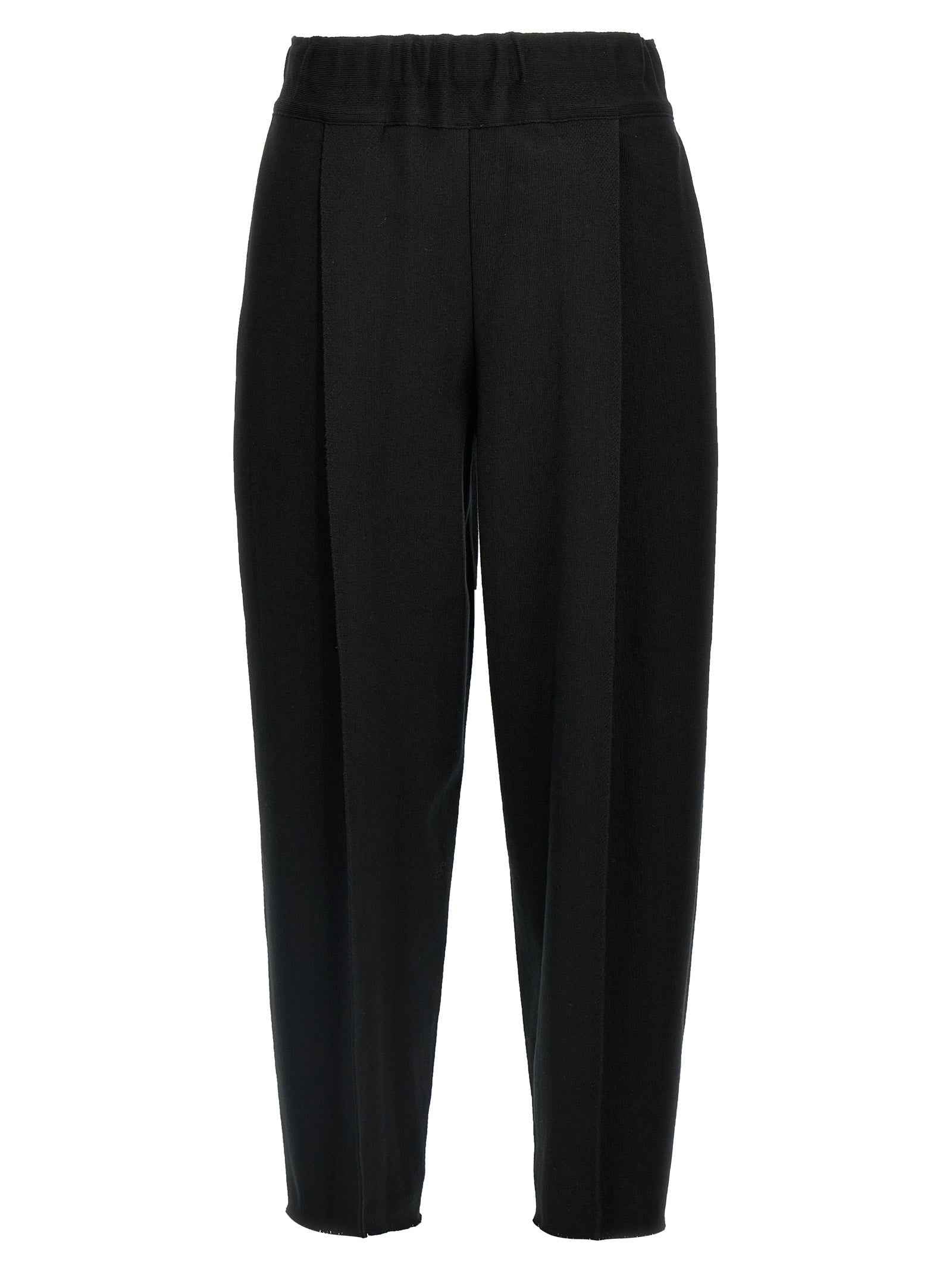 Issey Miyake Black Cotton Casual Pants