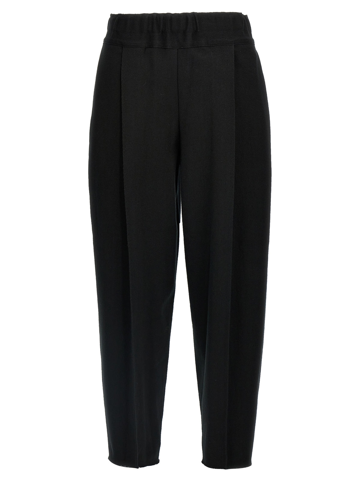 Issey Miyake Black Cotton Casual Pants