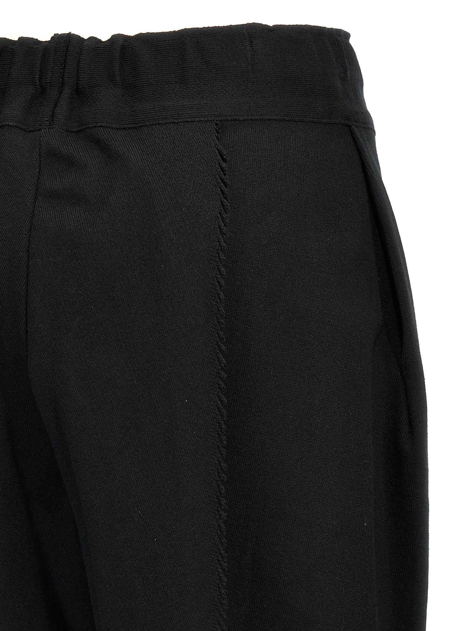 Issey Miyake Black Cotton Casual Pants