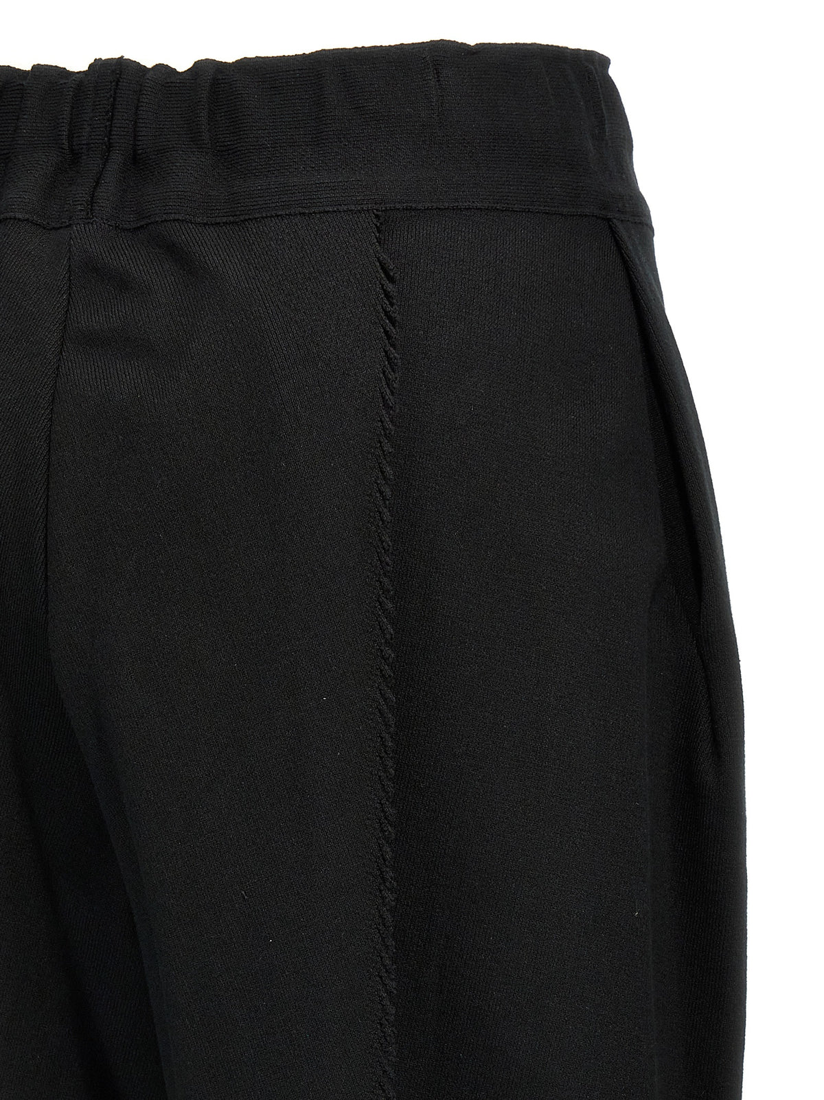 Issey Miyake Black Cotton Casual Pants