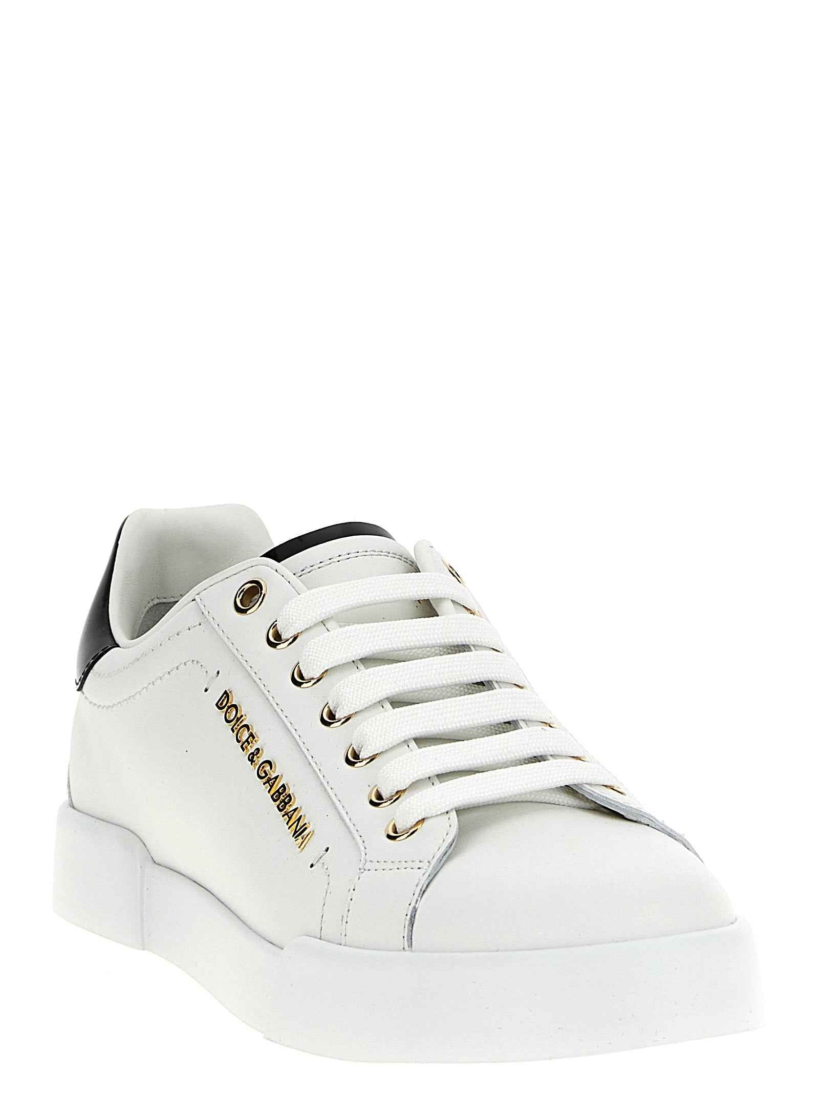 Dolce & Gabbana Bicolor Calfskin Low Top Sneakers