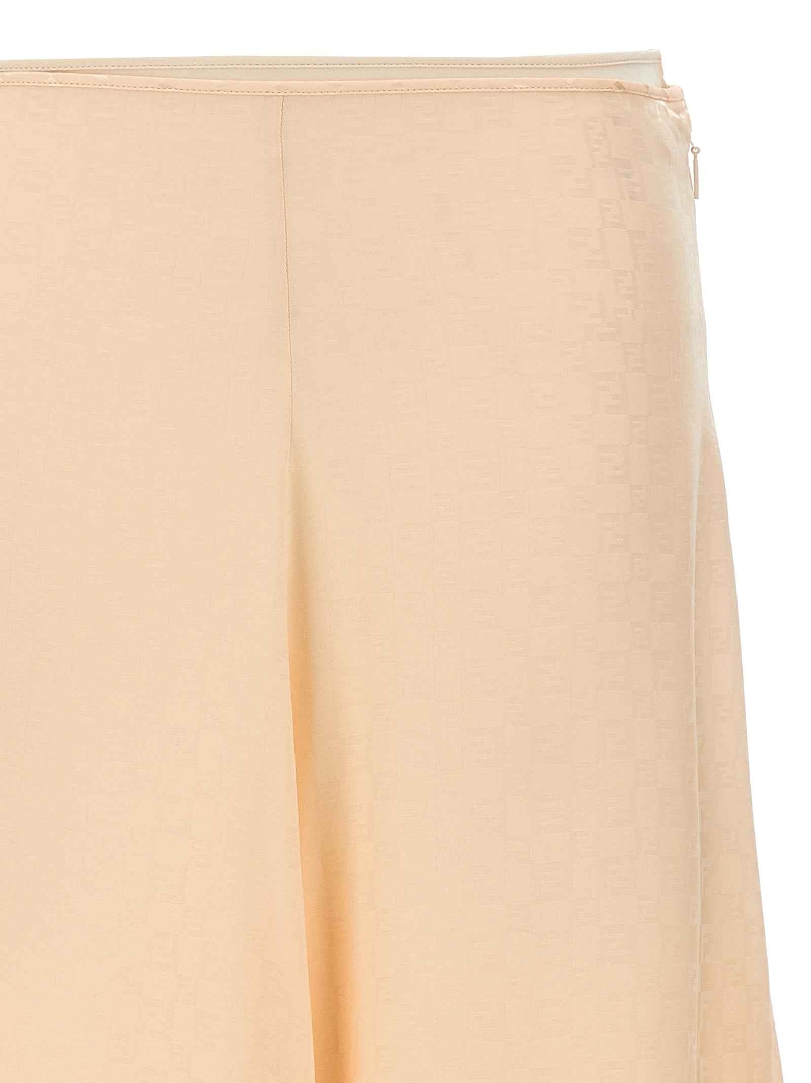 Fendi Multicolor Silk Midi Skirt