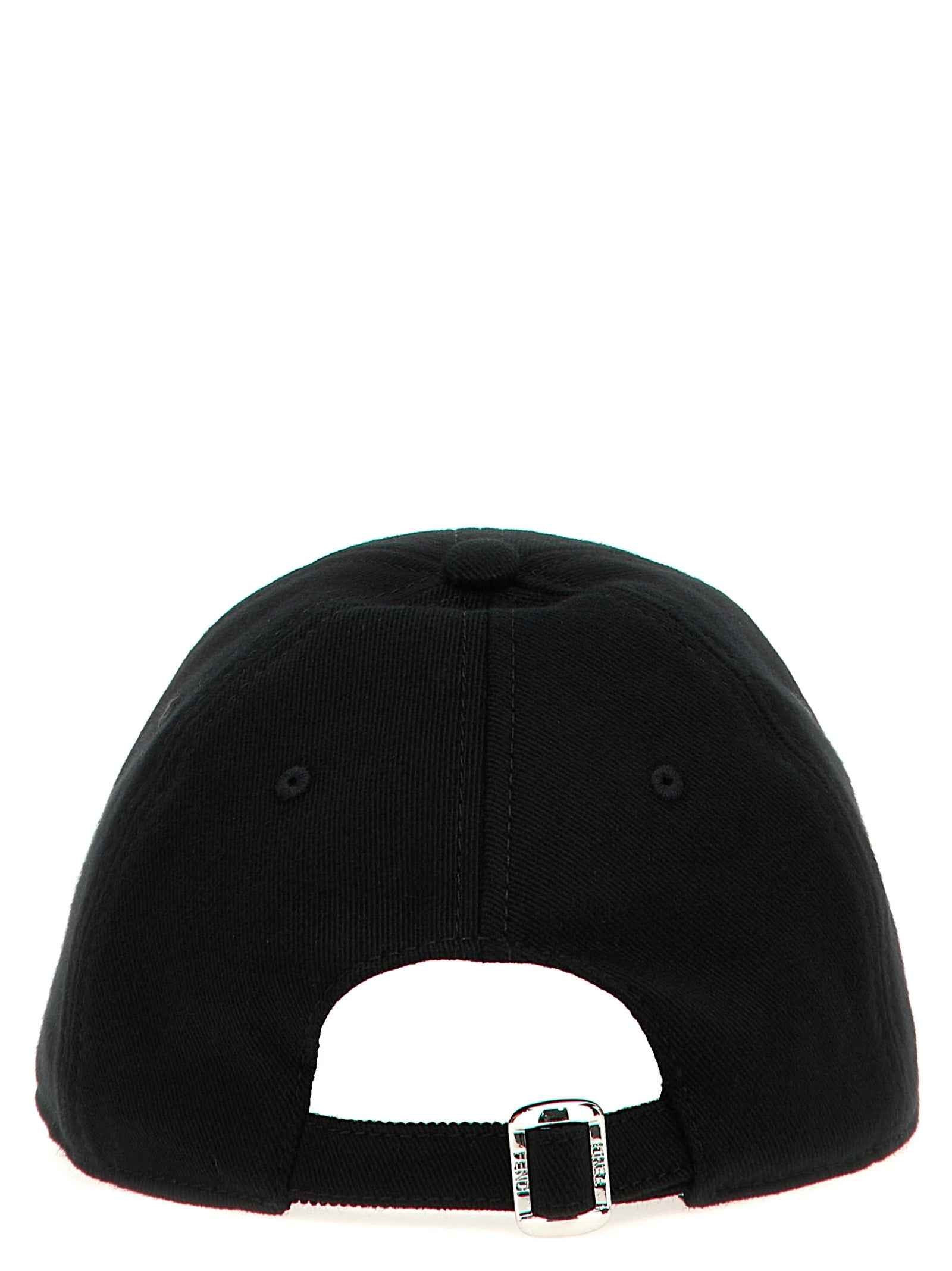 Fendi Black Cotton Cap (Baseball Hat)