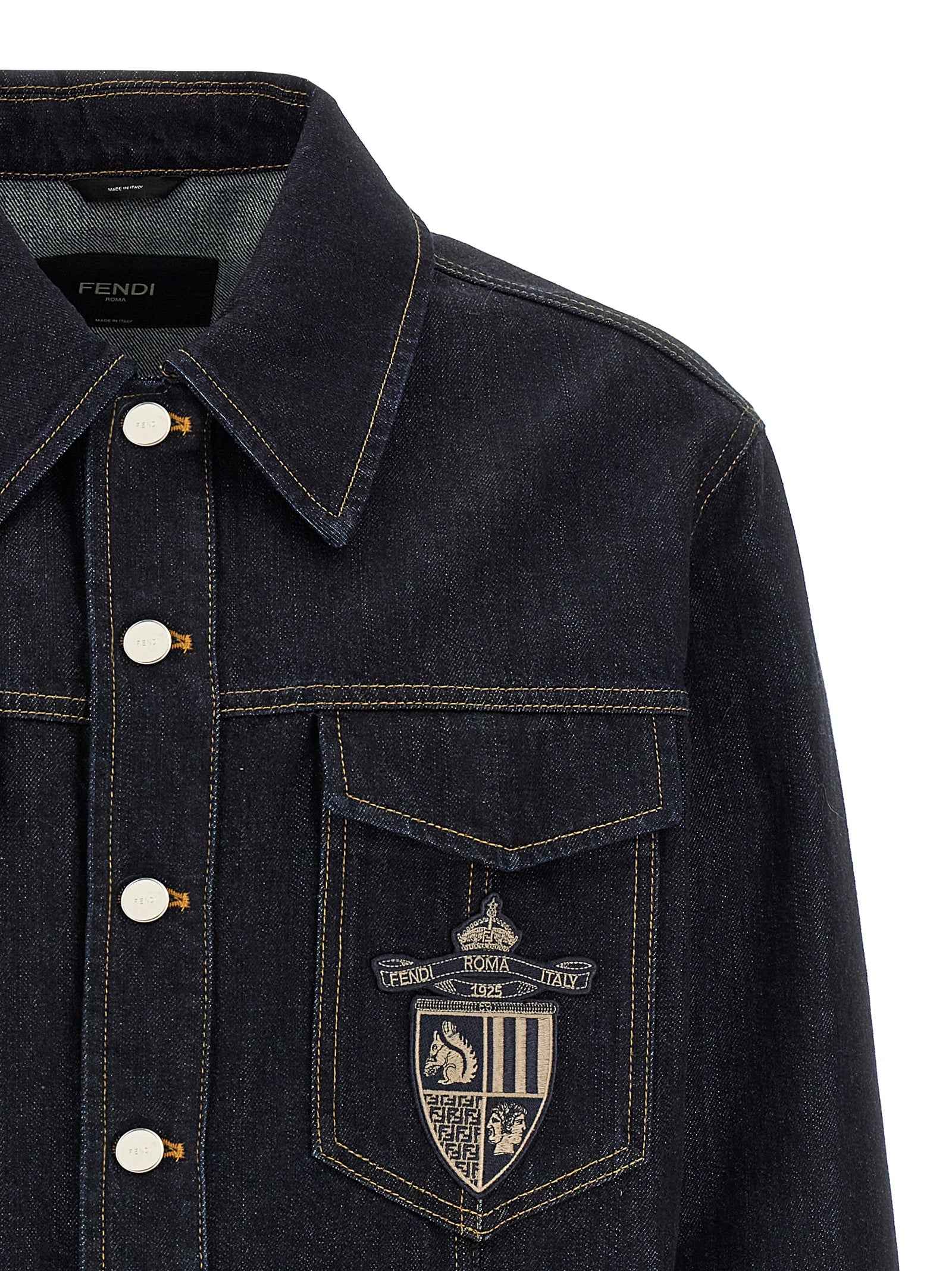 Fendi Blue Cotton Denim Jacket