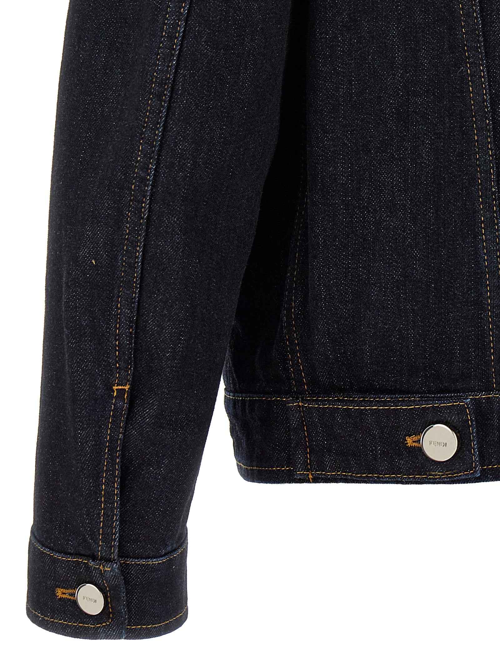 Fendi Blue Cotton Denim Jacket