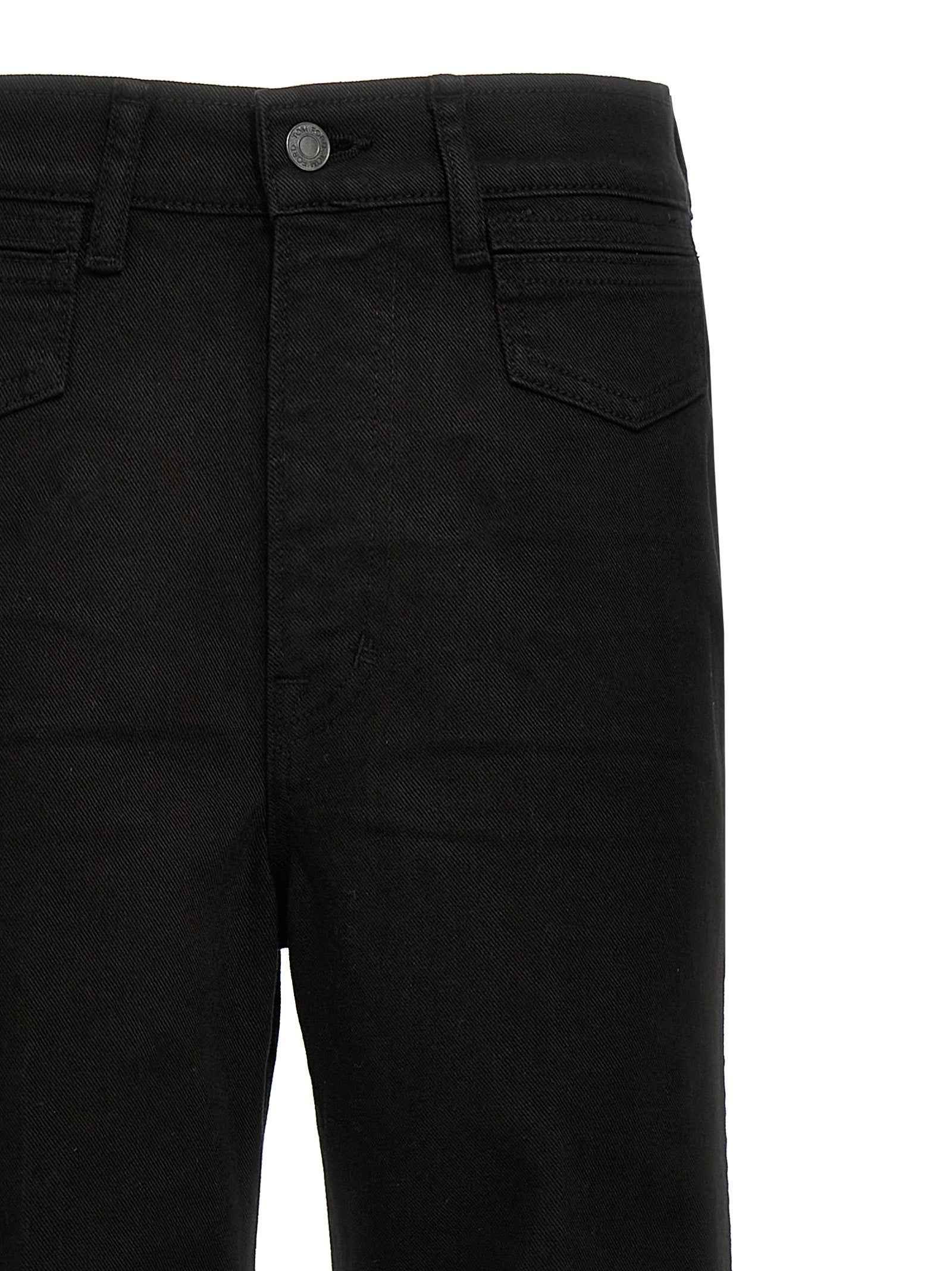 Tom Ford Black Cotton Flared Jeans
