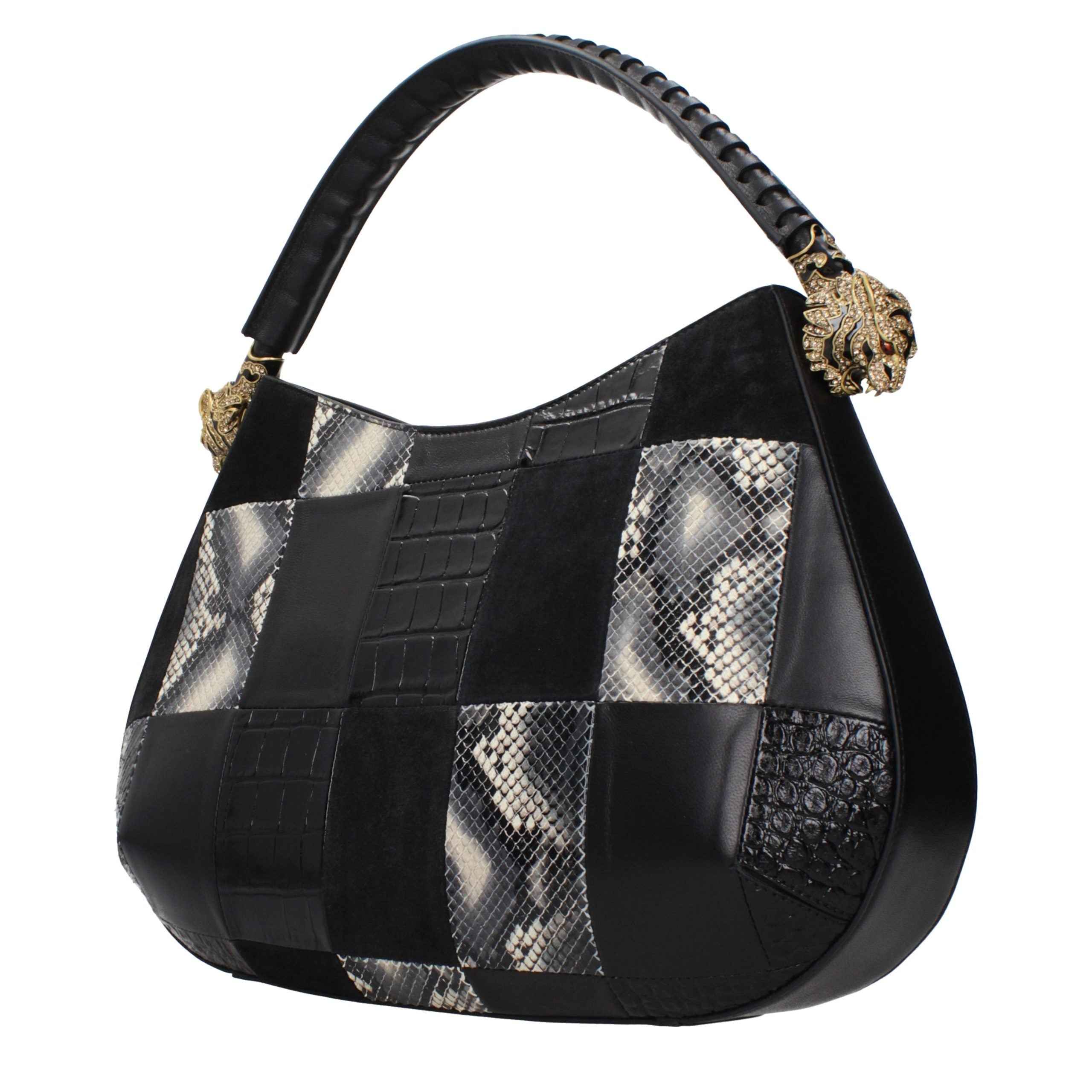 Roberto Cavalli Black Leather Handbag