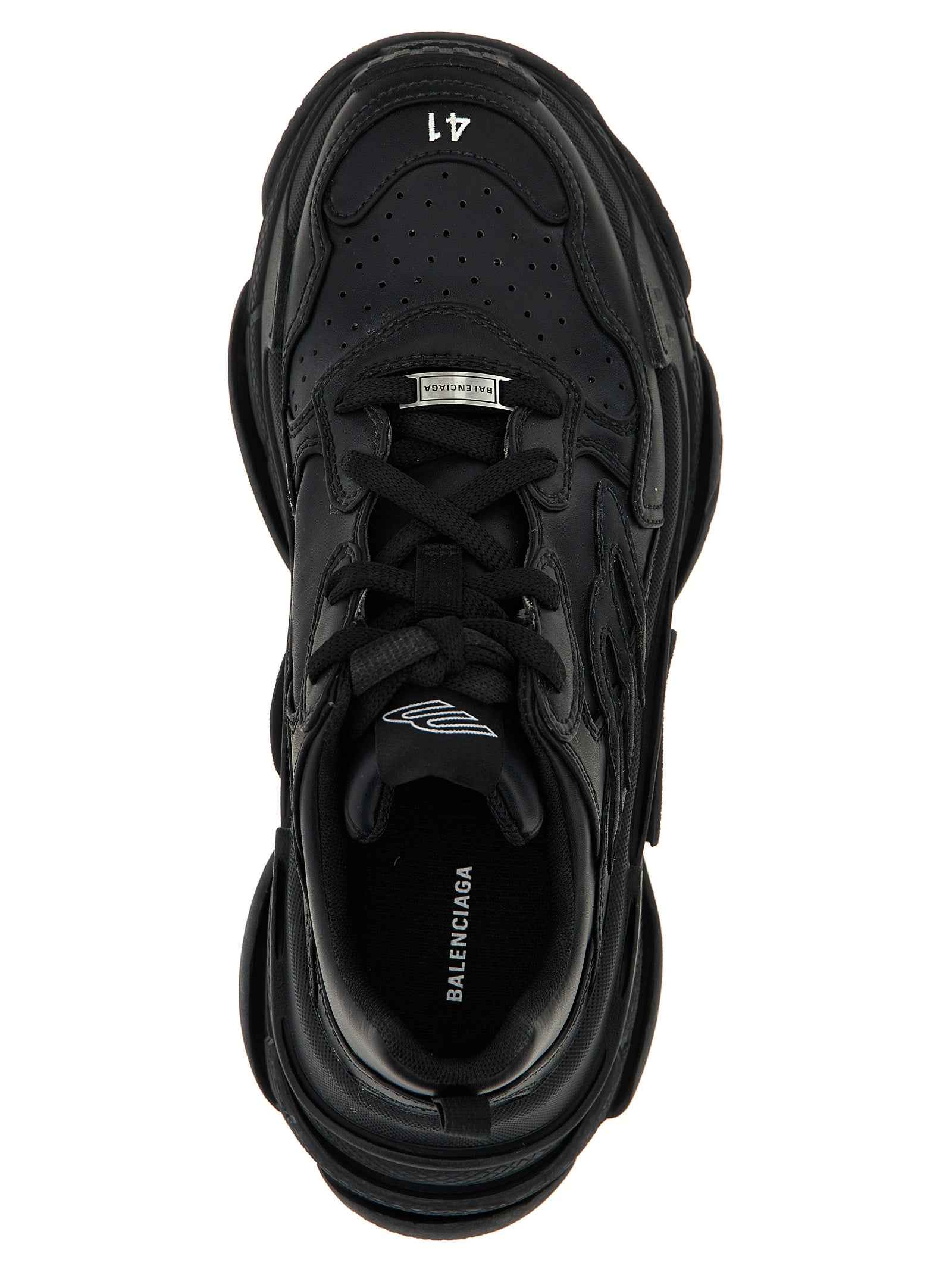 Balenciaga Black Polyethylene Athletic Sneakers