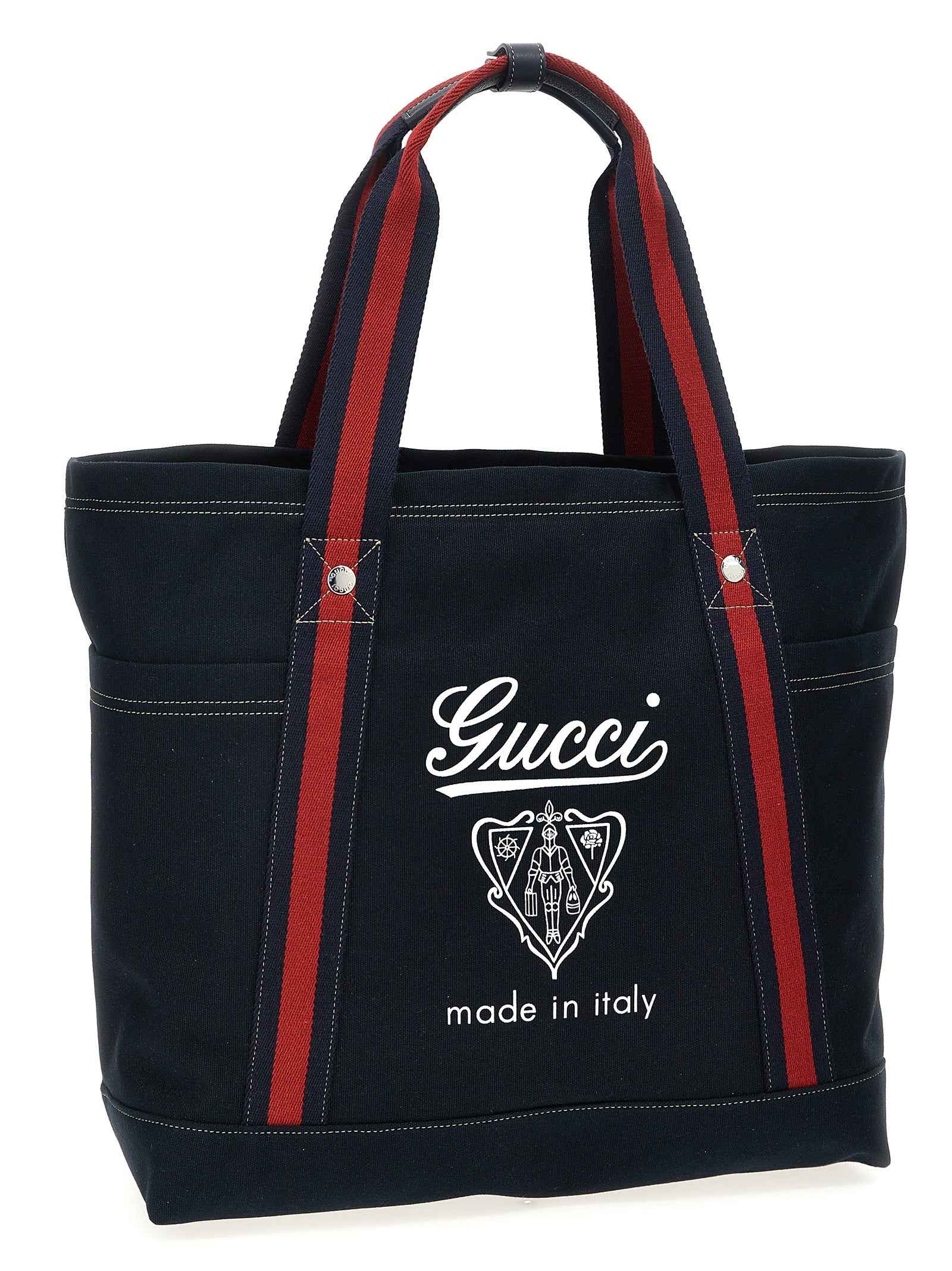 Gucci Blue Cotton Tote Bag