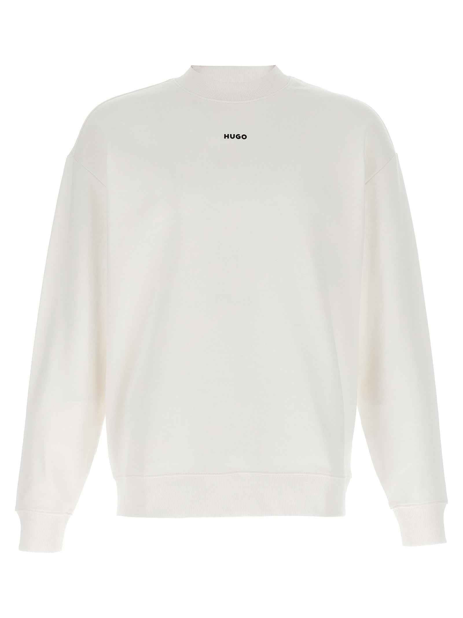 Hugo Boss White Cotton Sweatshirt
