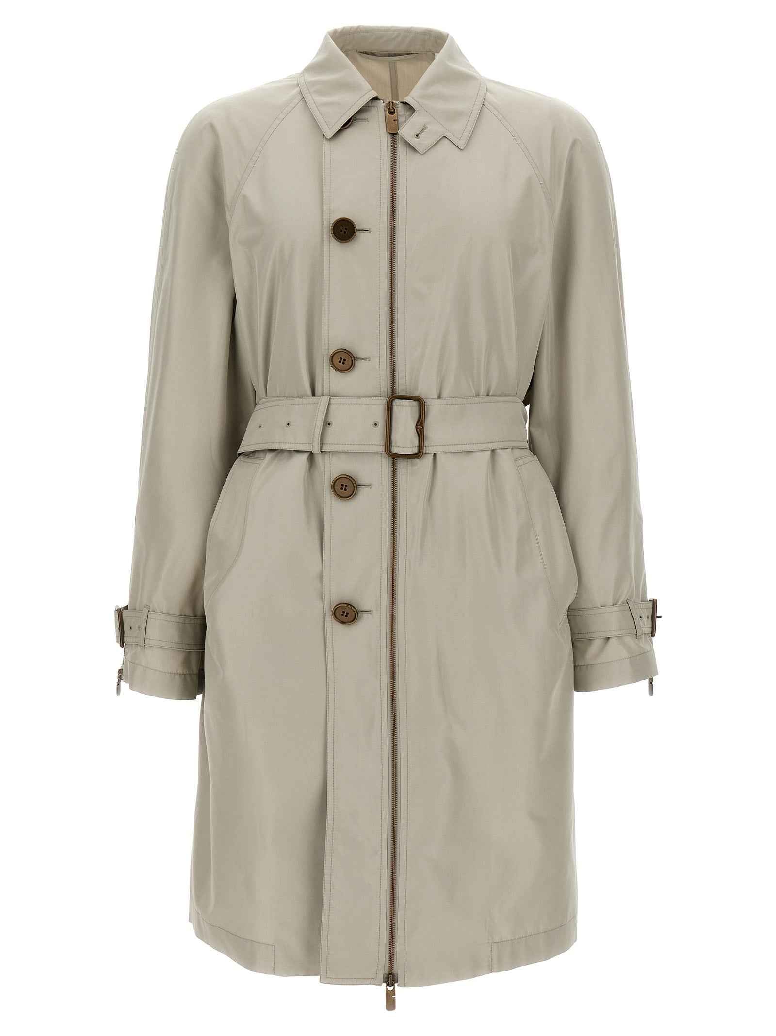 Burberry Gray Satin Coat