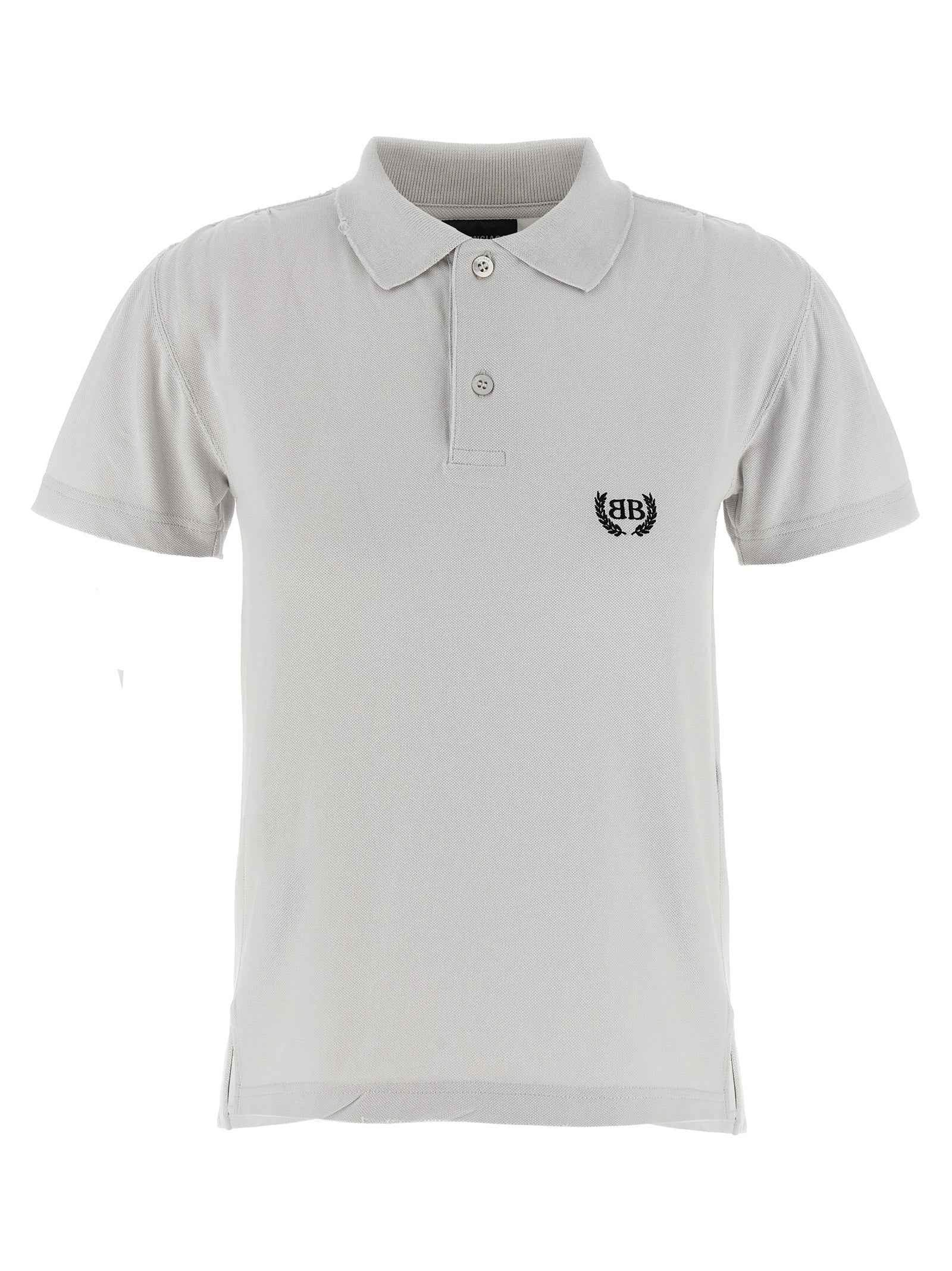 Balenciaga Gray Cotton Polo Shirt