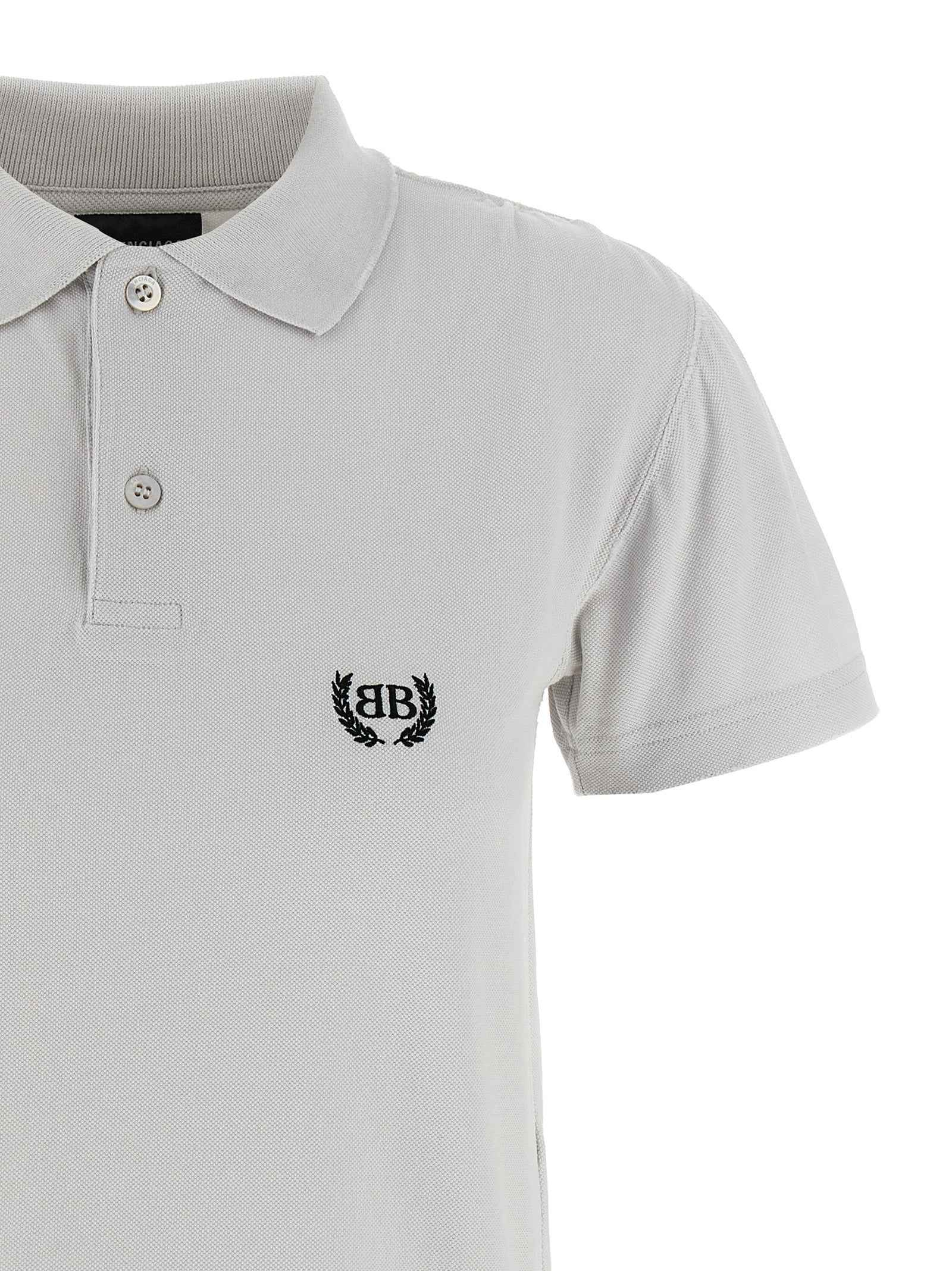 Balenciaga Gray Cotton Polo Shirt