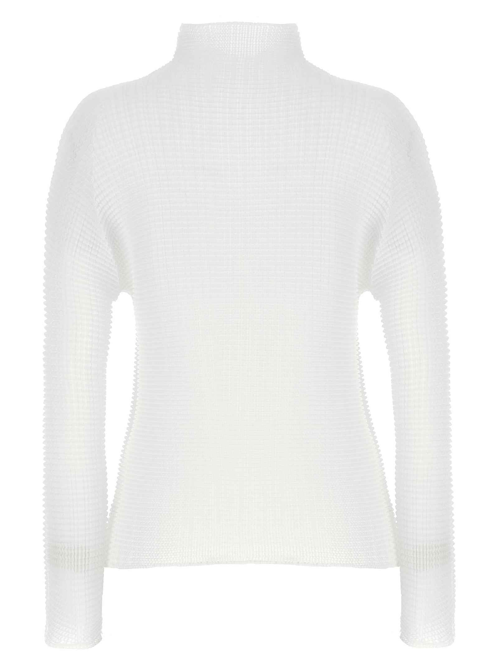 Issey Miyake White Polyester Blouse