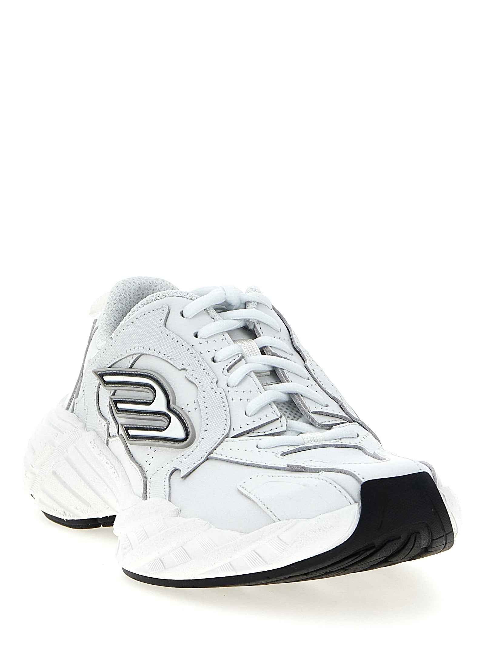 Balenciaga White Cowhide Athletic Sneakers
