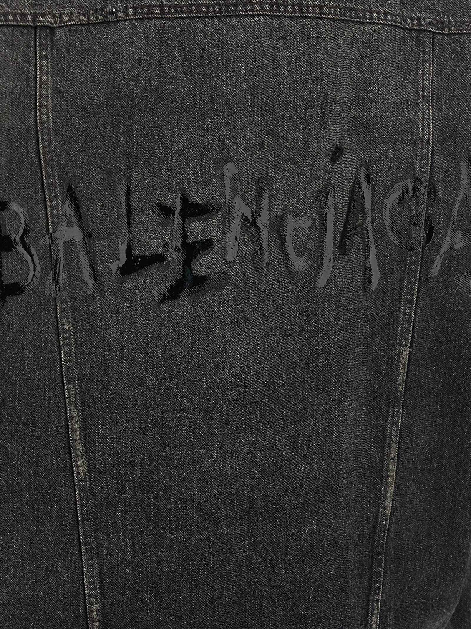 Balenciaga Gray Cotton Denim Jacket