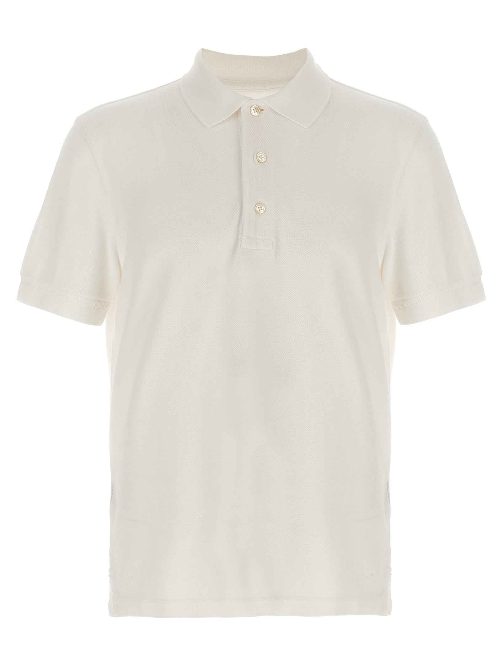 Tom Ford White Lyocell Polo Shirt