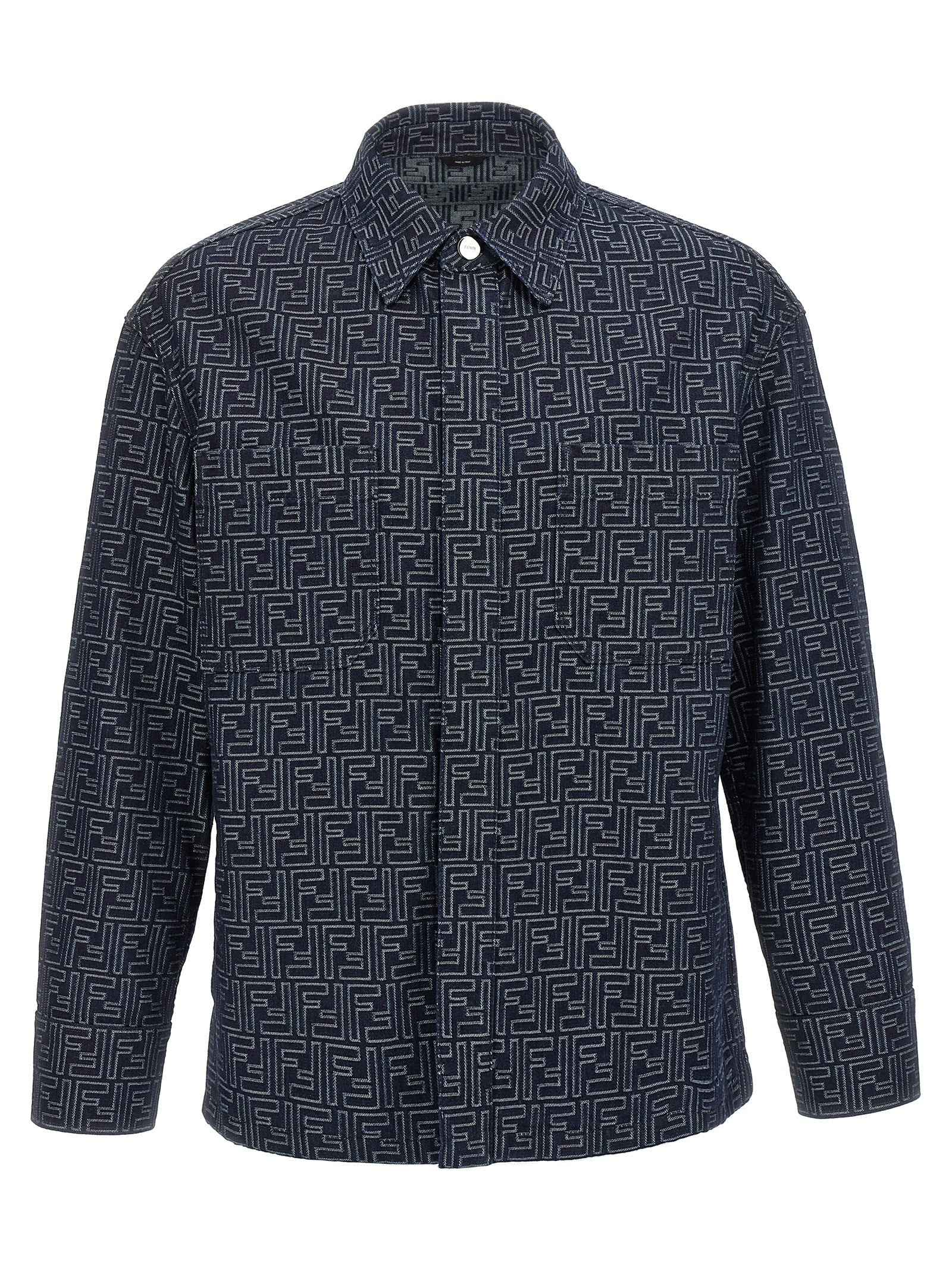 Fendi Blue Cotton Denim Jacket