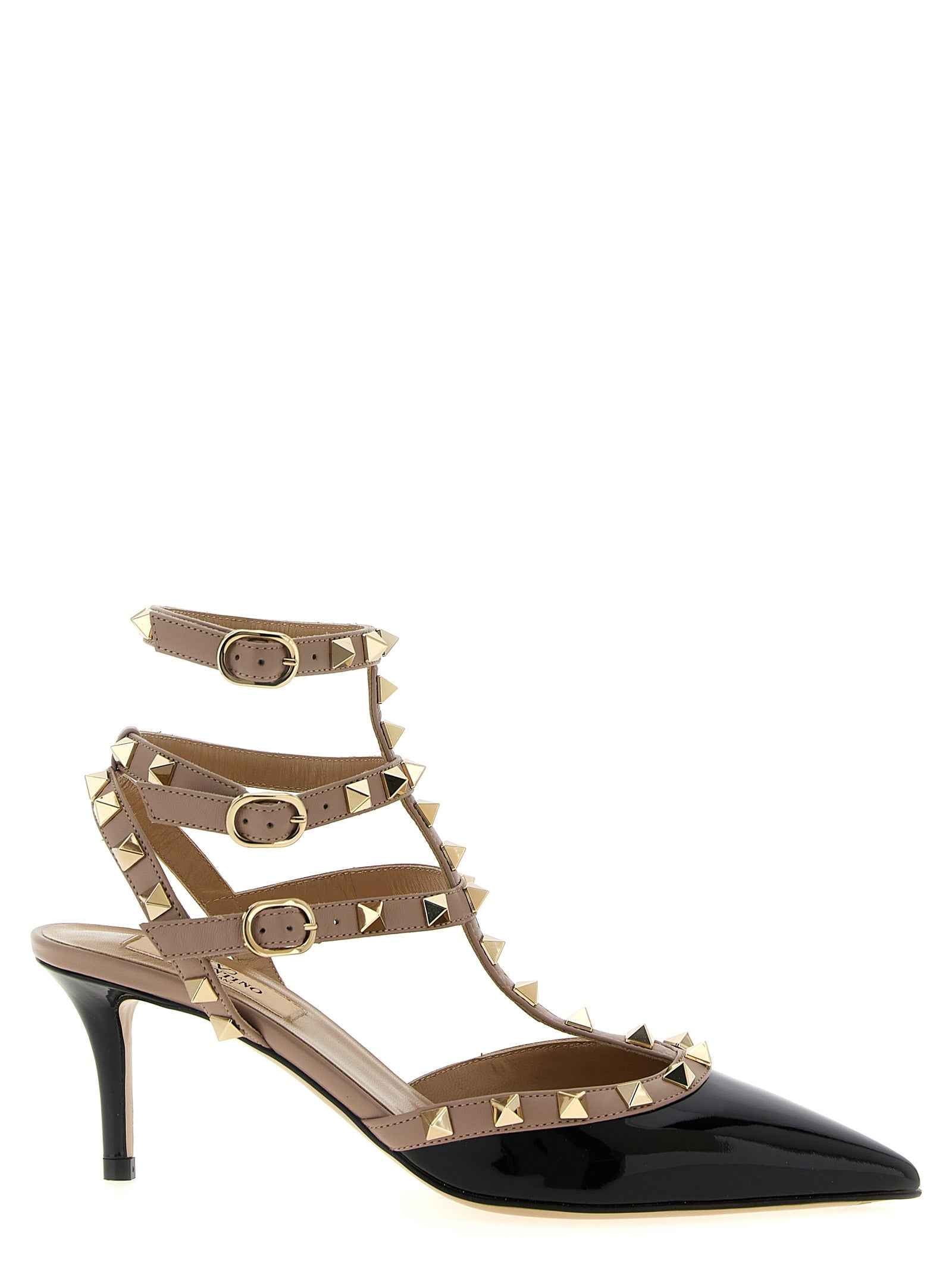 Valentino Garavani Multicolor Lamb Leather Mid Heel Pumps