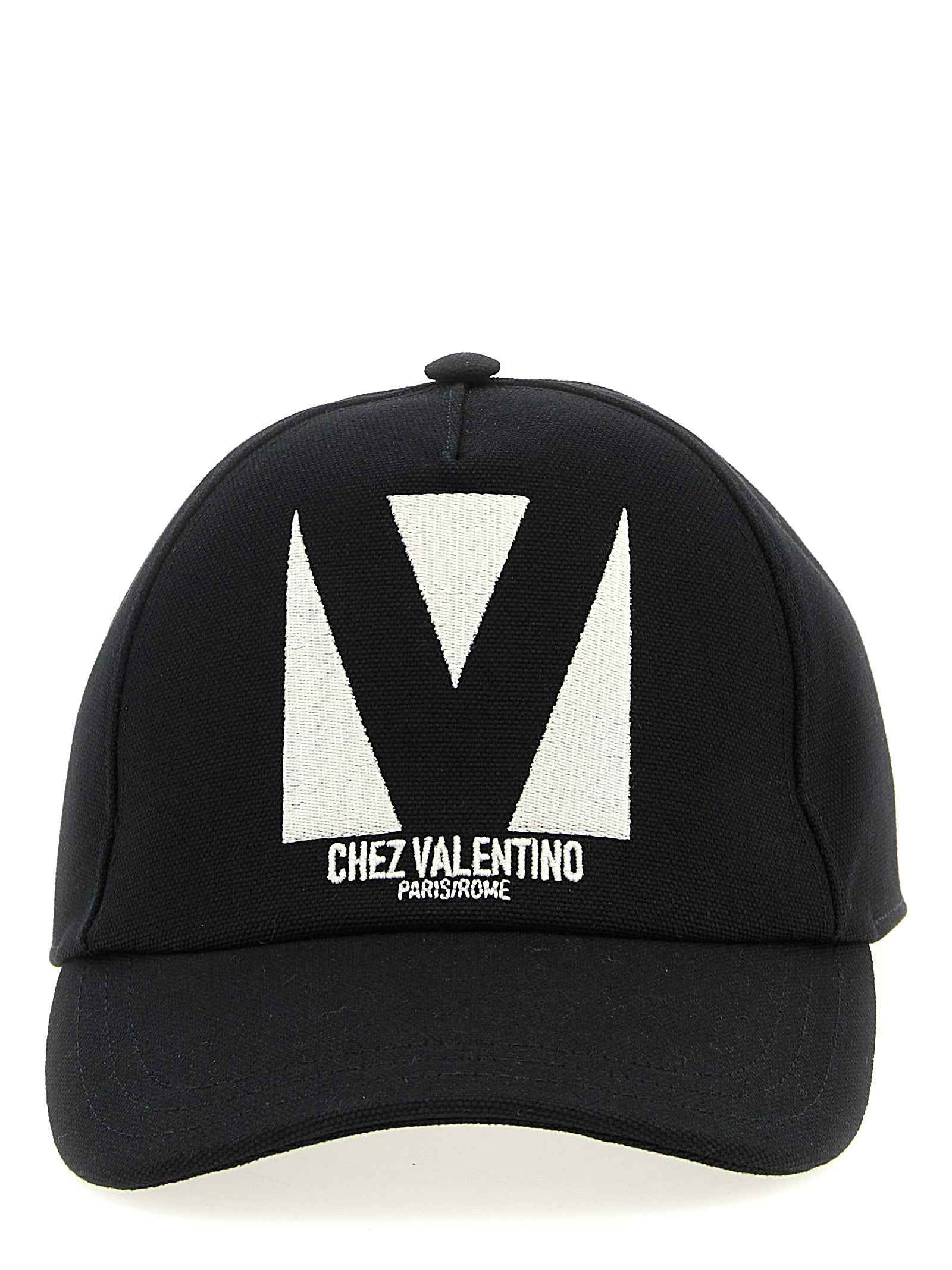 Valentino Garavani Black Cotton Cap (Baseball Hat)