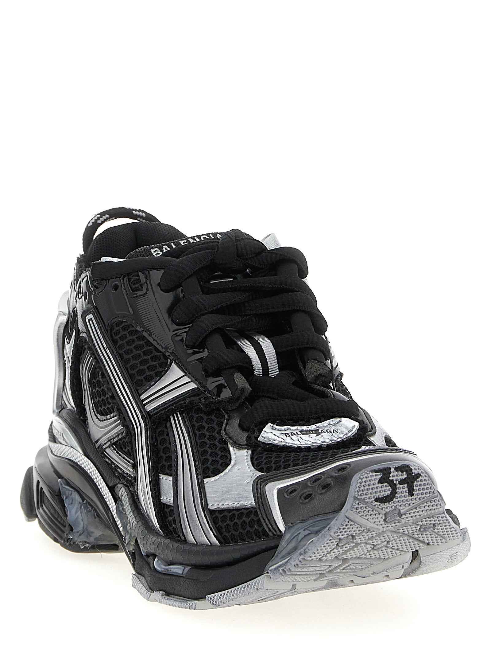 Balenciaga Black Polyethylene Athletic Sneakers