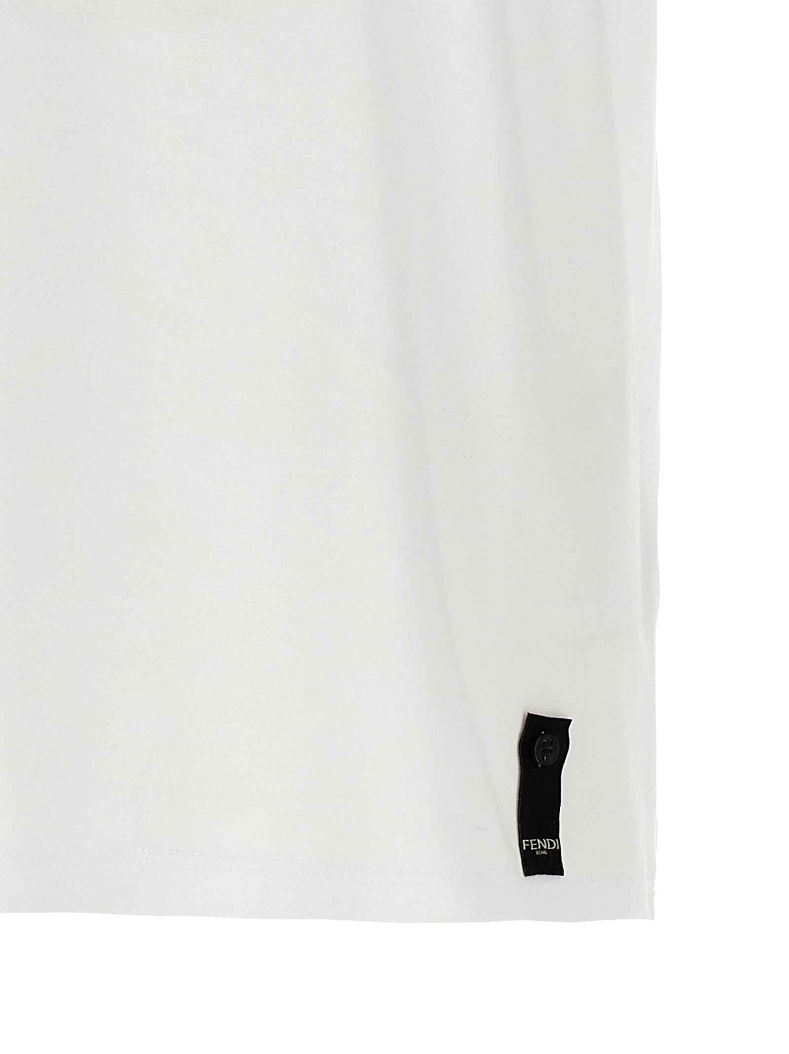 Fendi White Cotton T-Shirt