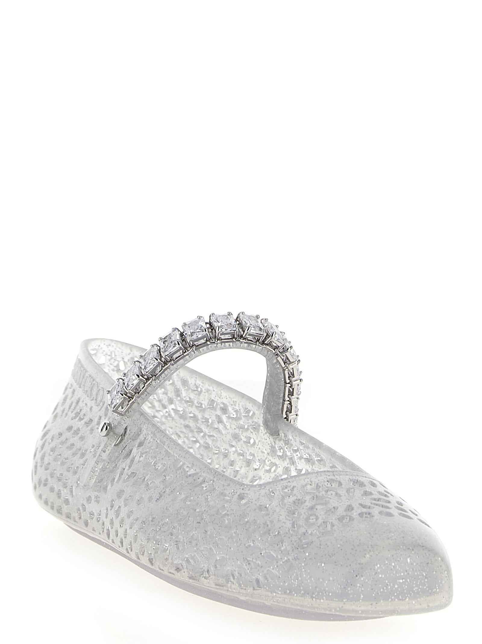 Jimmy Choo Silver Plastic Ballet Flats