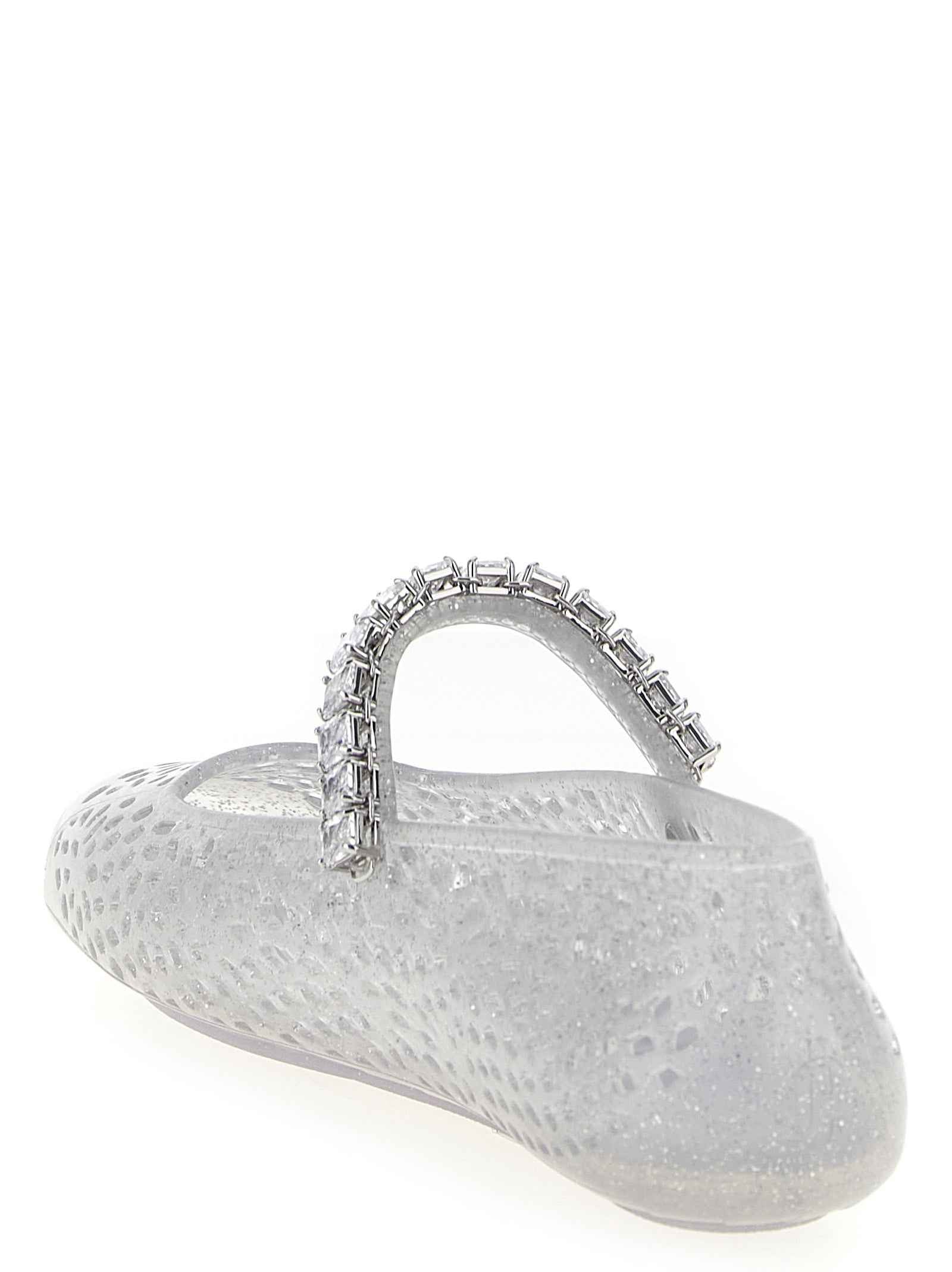 Jimmy Choo Silver Plastic Ballet Flats