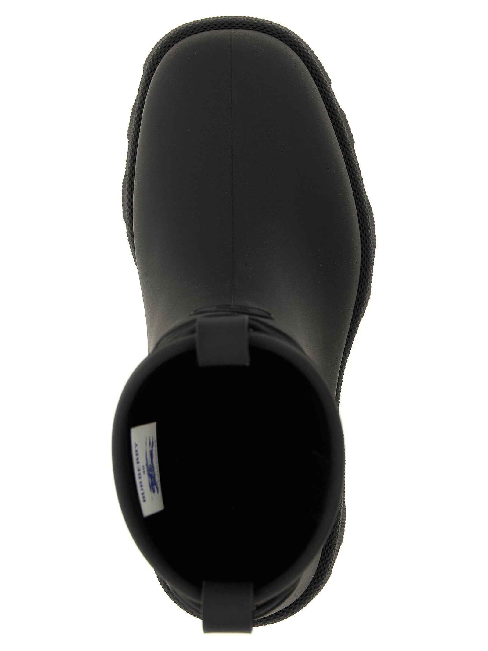 Burberry Black Rubber Ankle Boots