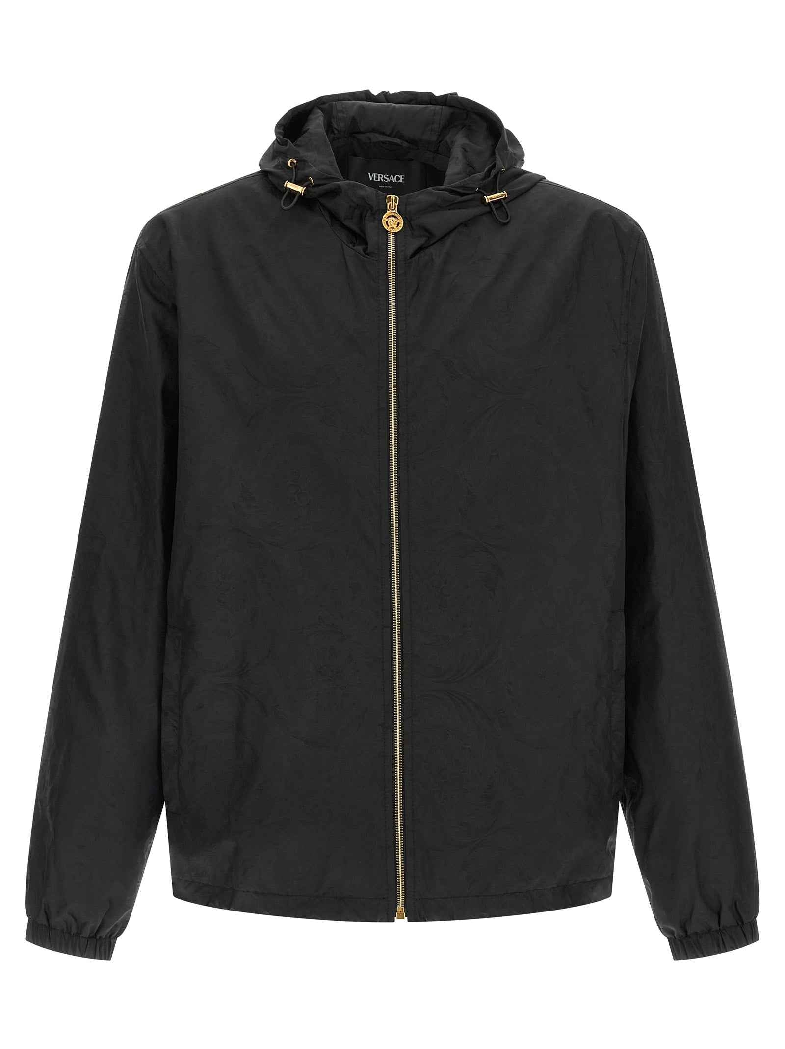 Versace Black Nylon Shell Jacket