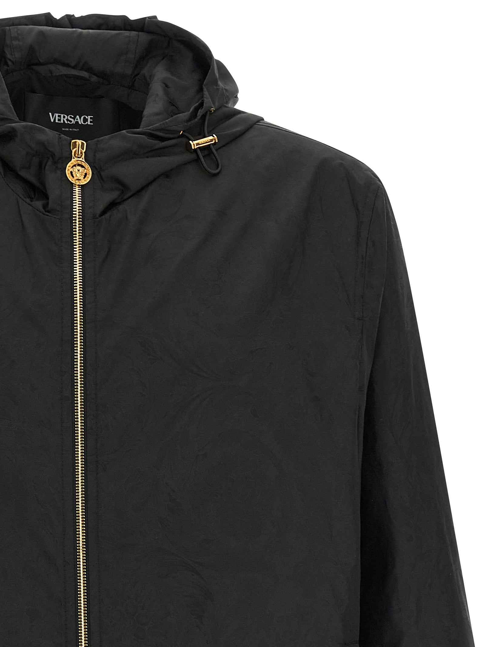Versace Black Nylon Shell Jacket