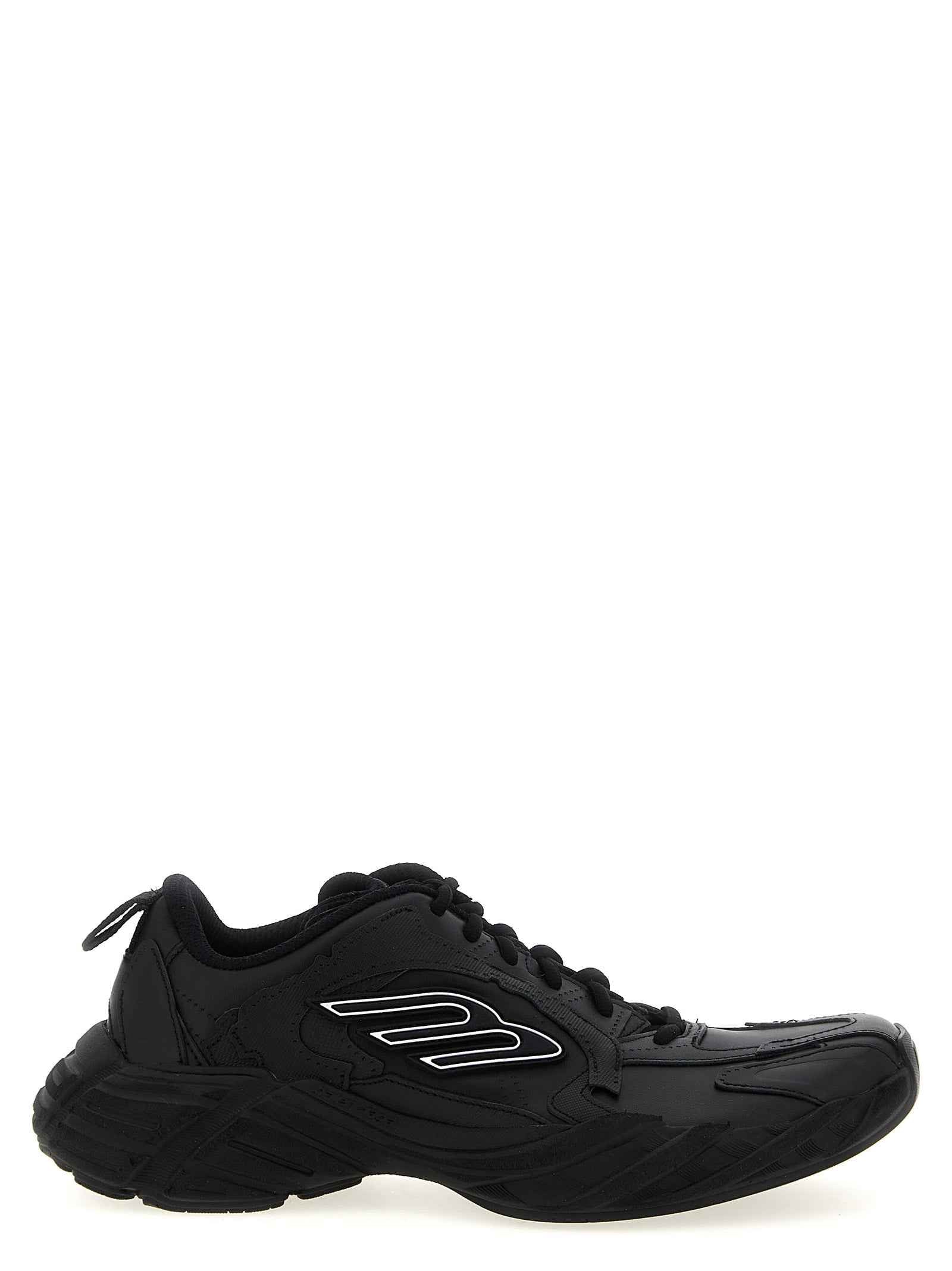 Balenciaga Black Calfskin Athletic Sneakers