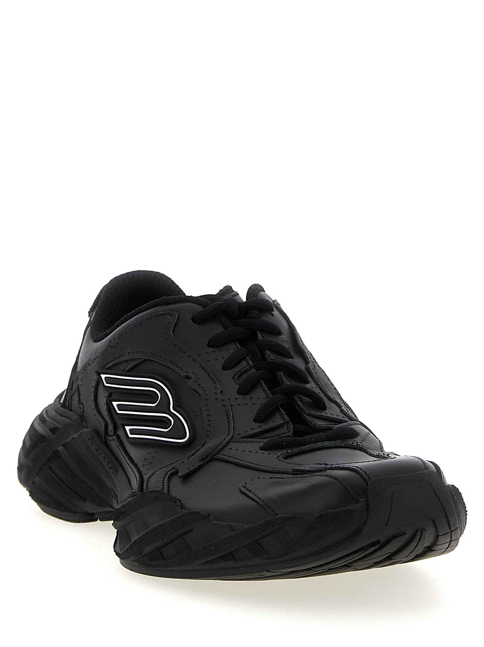 Balenciaga Black Calfskin Athletic Sneakers