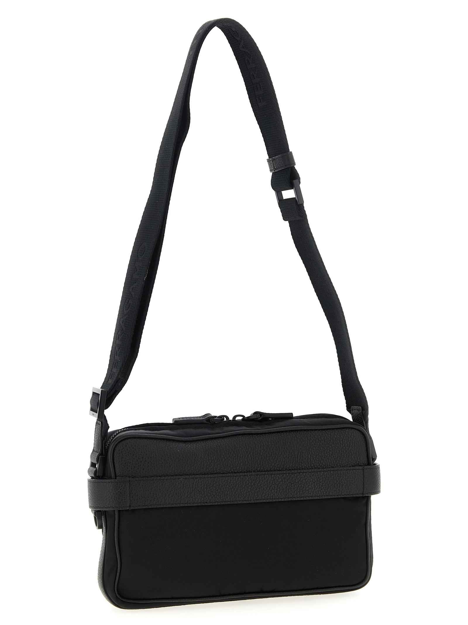 Ferragamo Black Fabric Crossbody Bag