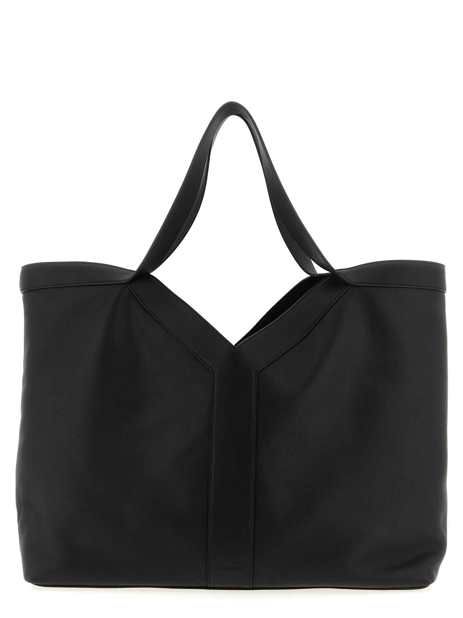 Saint Laurent Black Calfskin Tote Bag
