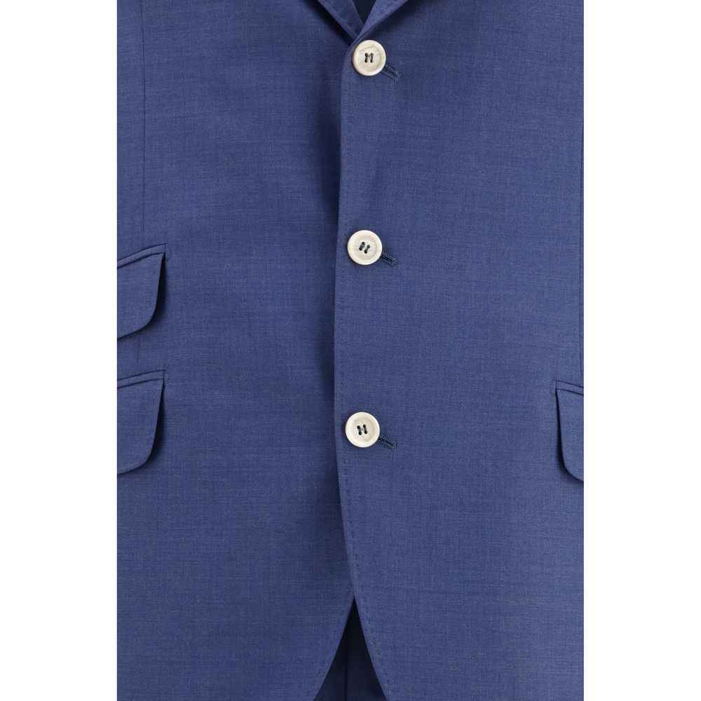 Brunello Cucinelli Blue Wool Oves Aries Two-Piece Suit