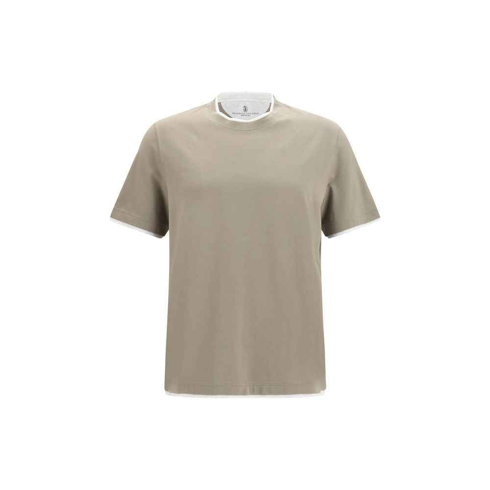 Brunello Cucinelli Bicolor Cotton T-Shirt